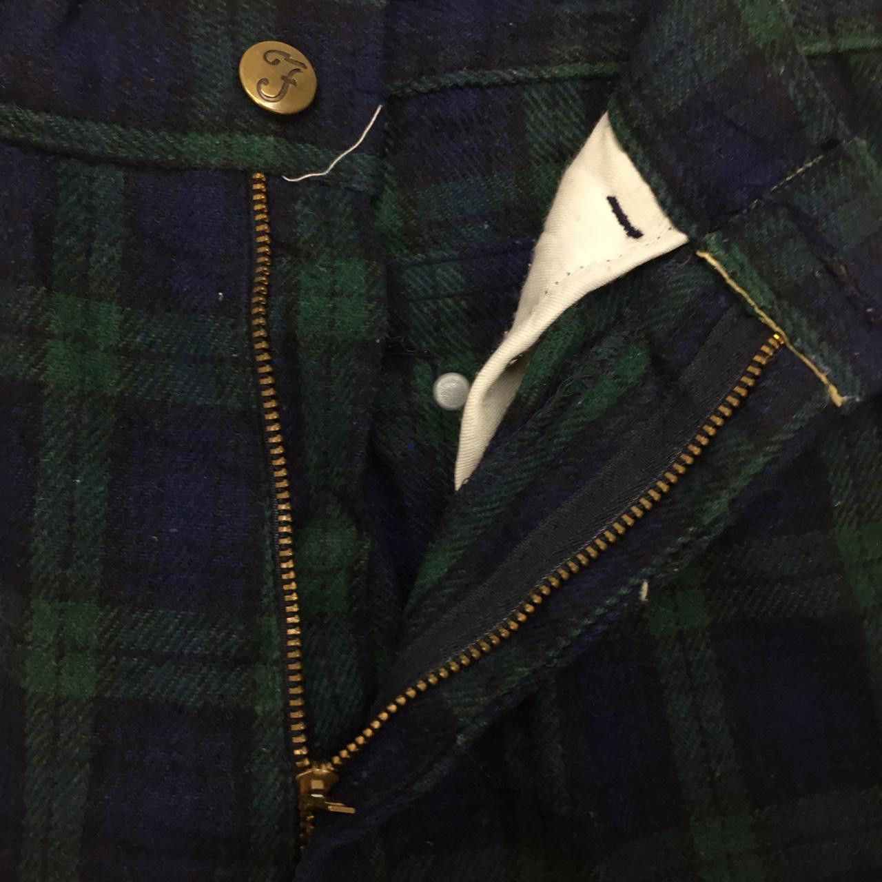 Vintage Vtg FARAH Plaid Pants Fabric Made in Italy Streetwear Size 26" / US 2 / IT 38 - 3 Thumbnail