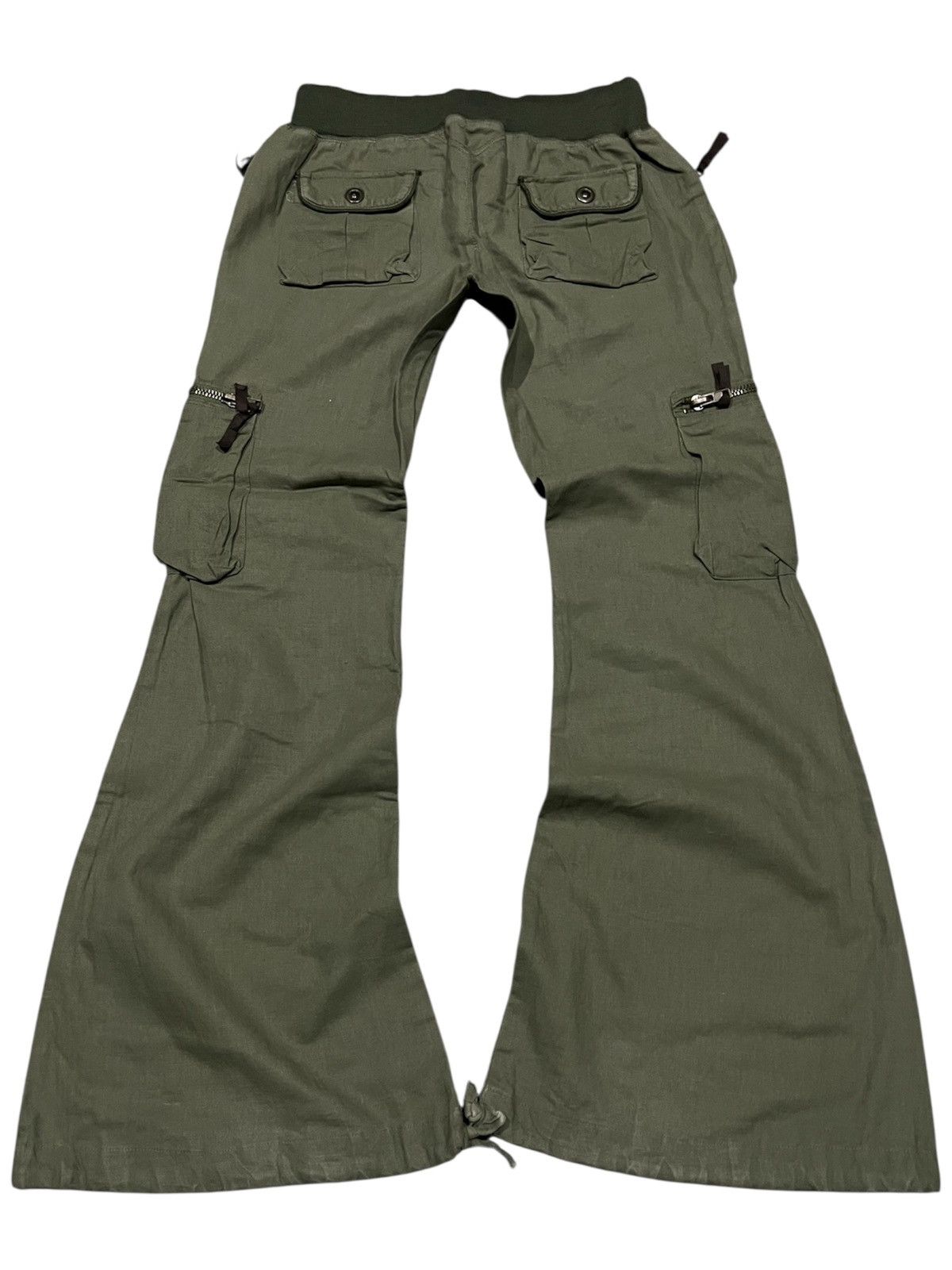 GOA G.O.A Military Green Flared Cargo Pants Size US 29 - 2 Thumbnail