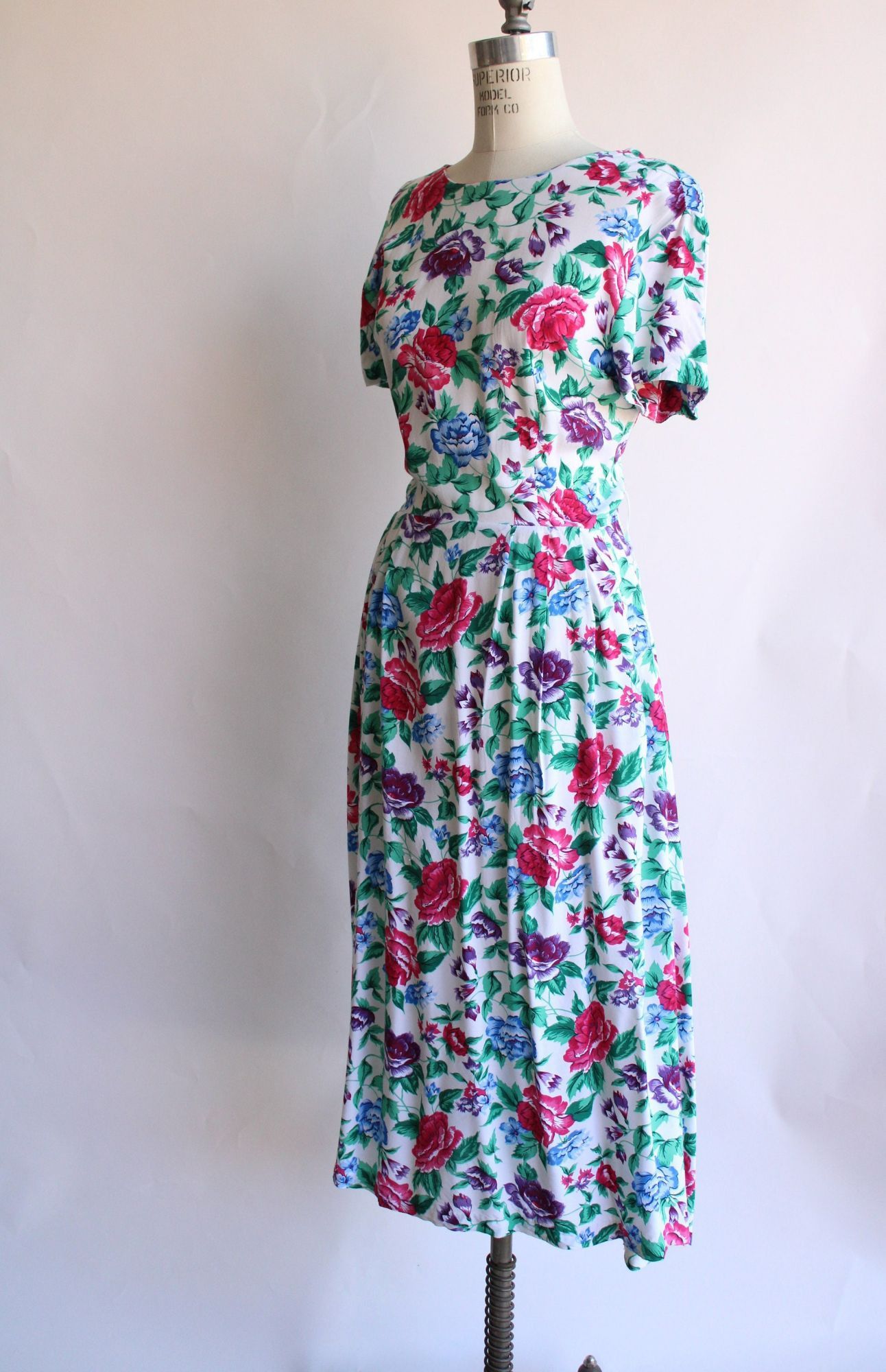 Vintage Vintage 1980's Dress with Pockets, Tareti Howard Levi Floral Size L / US 10 / IT 46 - 5 Thumbnail