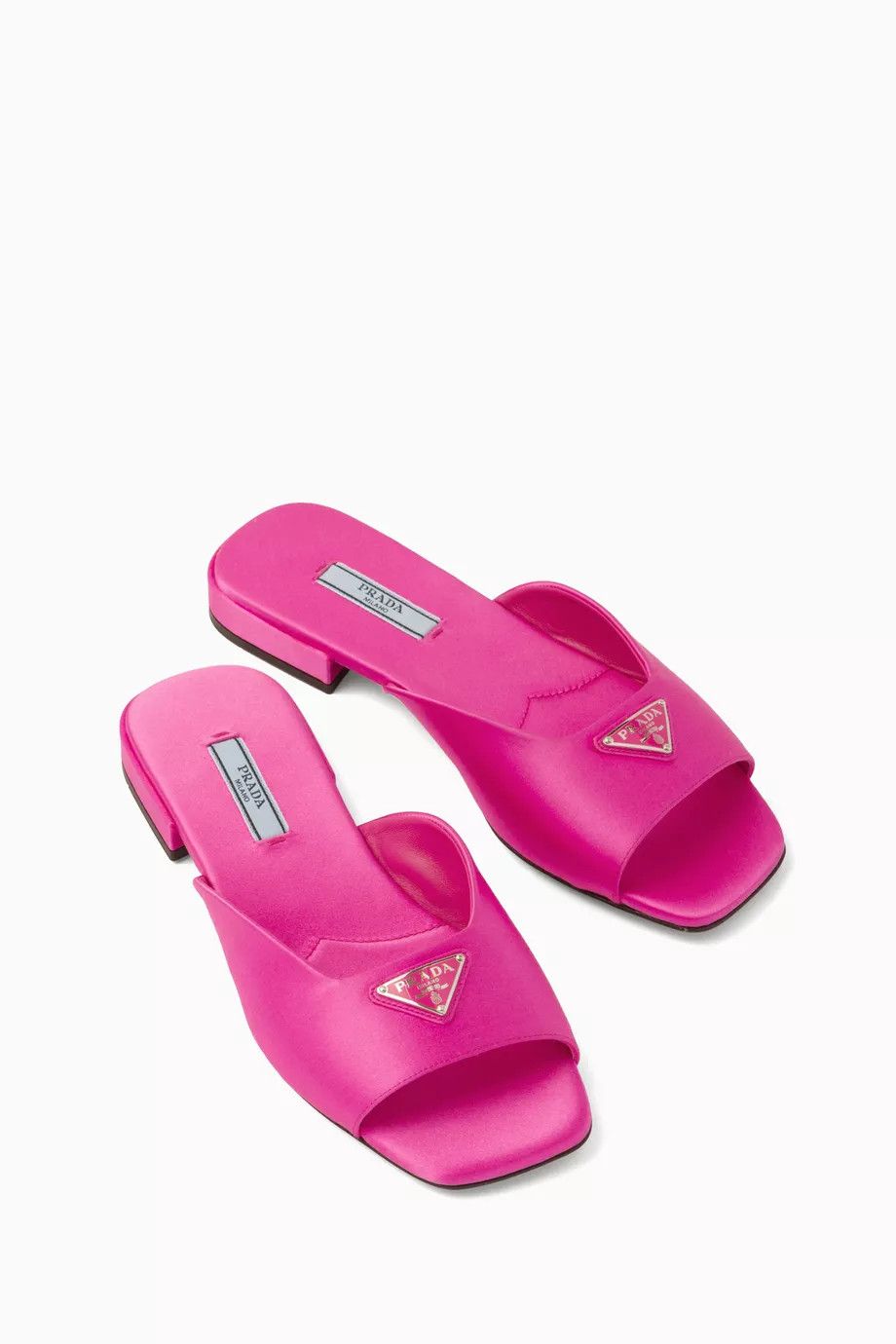 Prada o1w1db11124 Ciabatte Square-toe Flat Sandals Satin in Pink Size US 8 / IT 38 - 5 Thumbnail
