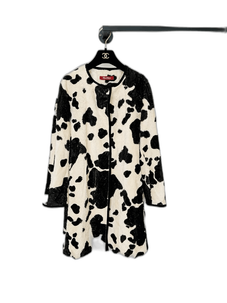 Max Mara Maxmara Coat Black and White Patterned Size M / US 6-8 / IT 42-44 - 1 Thumbnail