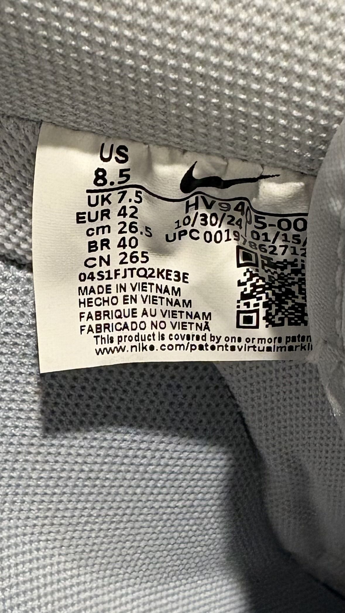 Nike Air Force 1 '07 LV8 "Wolf Grey" /Sz 8.5 Size US 8.5 / EU 41-42 - 6 Thumbnail