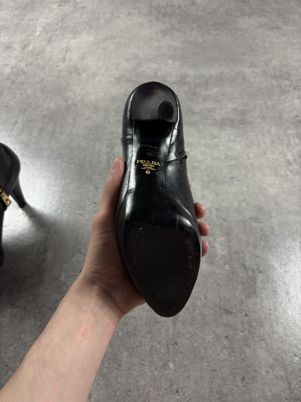 Prada Prada High Heeled Ankle Leather Boots Italy Black Size 36 Size US 6 / IT 36 - 10 Thumbnail
