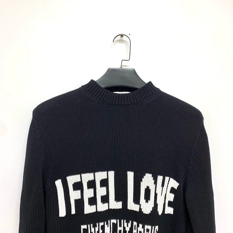 Givenchy Givenchy Black 'I FEEL LOVE' Sweater XS Size 100% Pure Size US XS / EU 42 / 0 - 3 Thumbnail