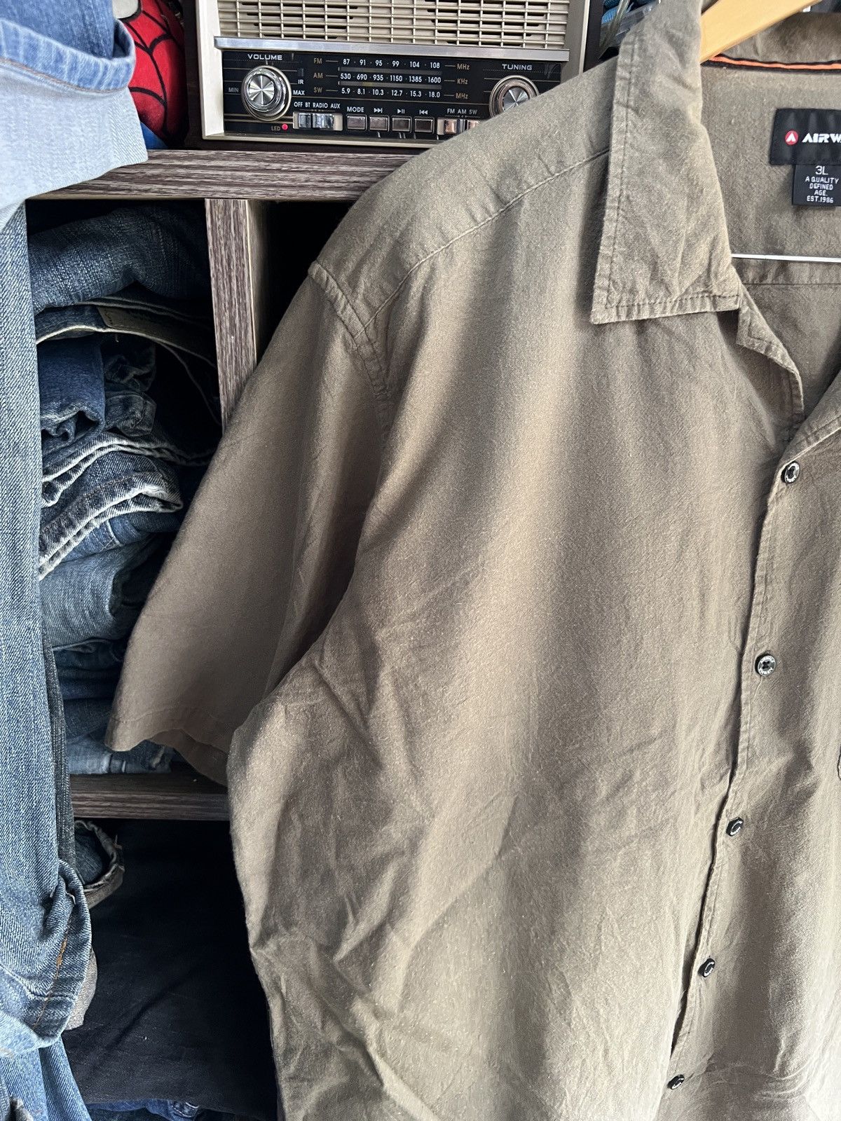 Airwalk 🔥Airwalk US Navy Button Up Shirt Size US XL / EU 56 / 4 - 5 Thumbnail