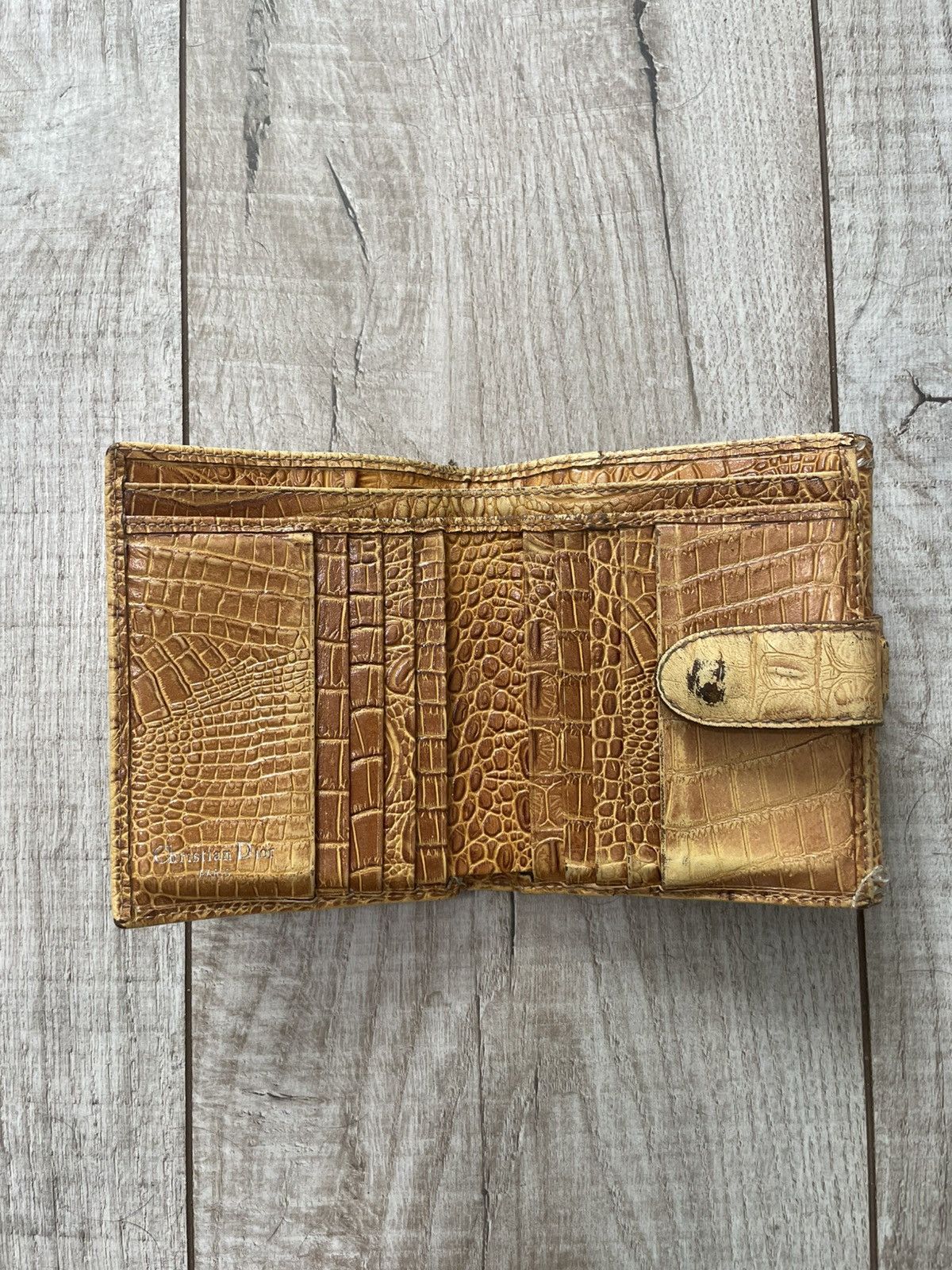 Dior Christian Dior Vintage Wallet Leather Size ONE SIZE - 8 Thumbnail
