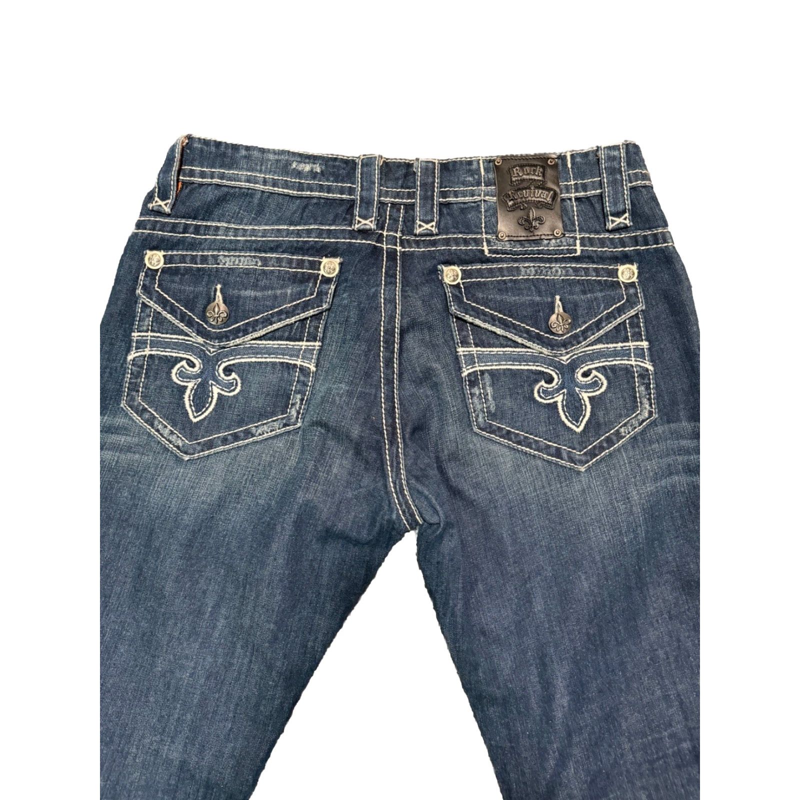 Vintage Rock Revival Jeans Blue Denim Kurt Straight Leg 36x31 Mens Regular 5-Pocket Denim Blue Jeans Rock Revival Size US 36 / EU 52 - 6 Thumbnail