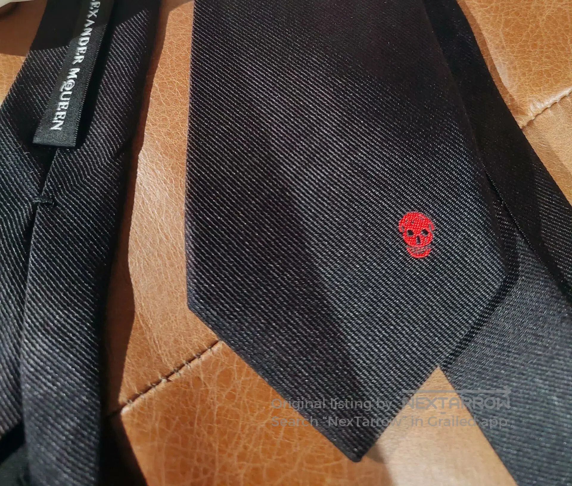 Alexander McQueen Alexander McQueen Black Rose Tie. Size ONE SIZE - 3 Thumbnail