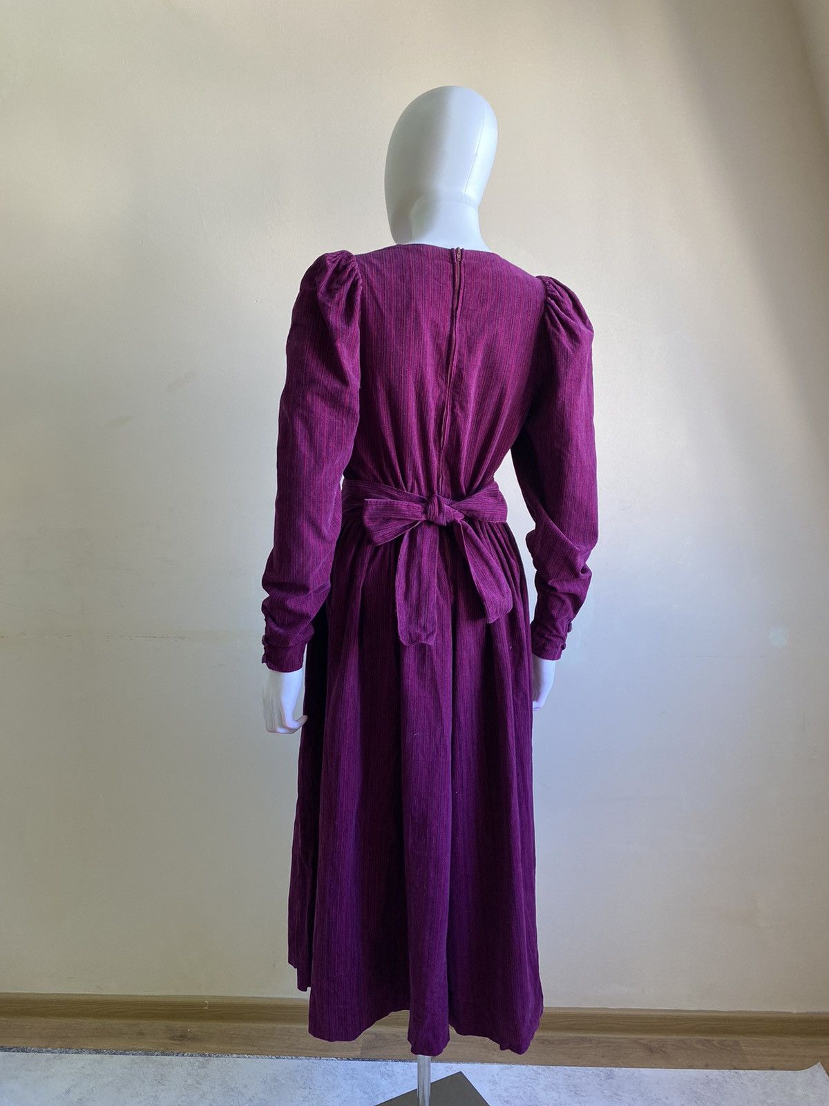 Laura Ashley Vintage 80s Laura Ashley Pink/Purple Belted Midi Dress Size M / US 6-8 / IT 42-44 - 12 Thumbnail