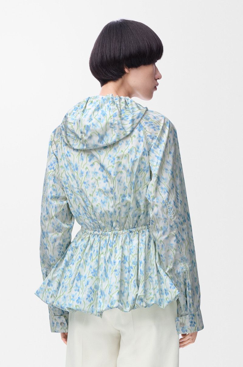 Loewe o1in1g0426 Hooded Jacket in White/Blue Size S / US 4 / IT 40 - 4 Thumbnail