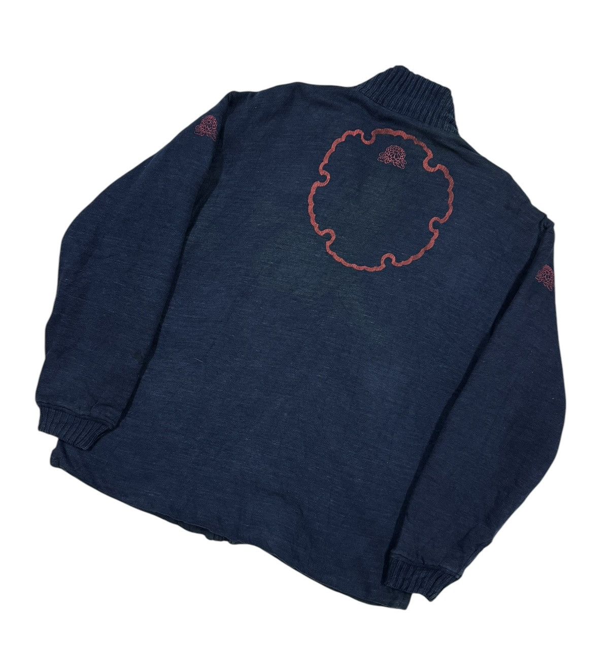45rpm × Japanese Brand × Vintage Vtg🔥Chikiriya Artist Tatoo Design Artwork Indigo Sweater Size US M / EU 48-50 / 2 - 16 Thumbnail