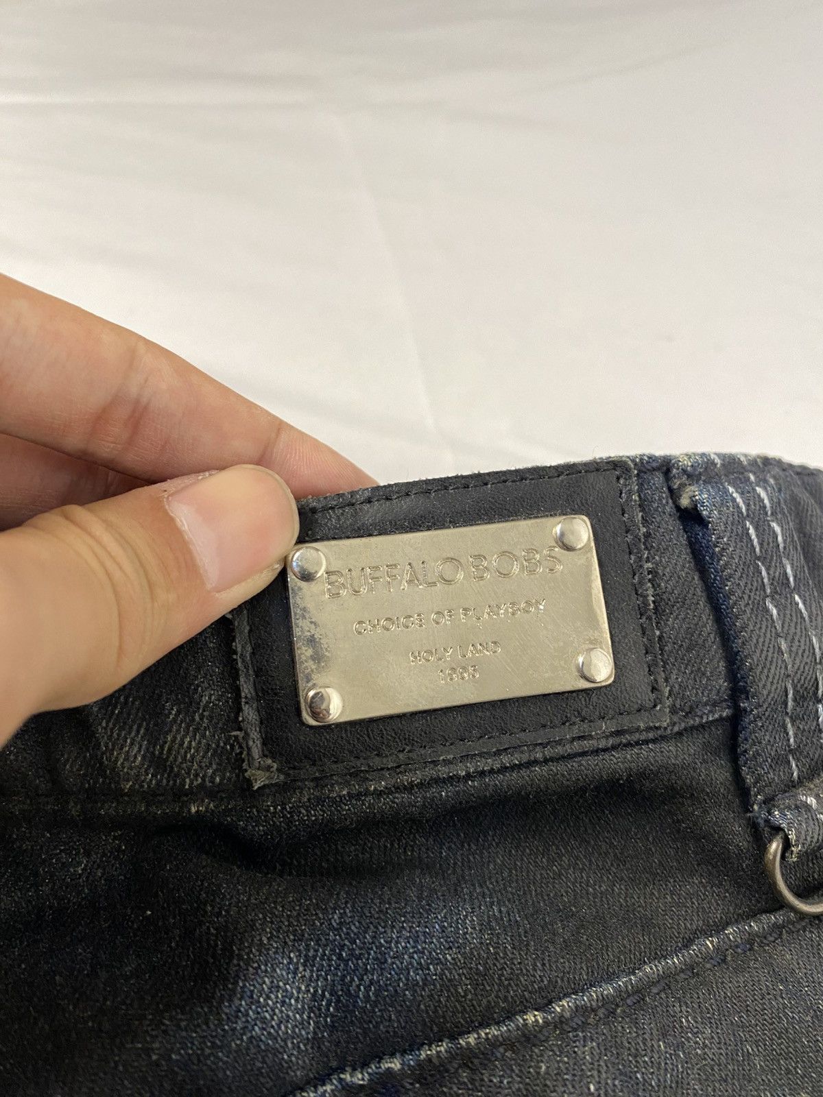 BUFFALO BOBS ✨ Archive Buffalo Bobs Curve Spiral Waxed Flared Punk Denim Size US 30 / EU 46 - 16 Thumbnail