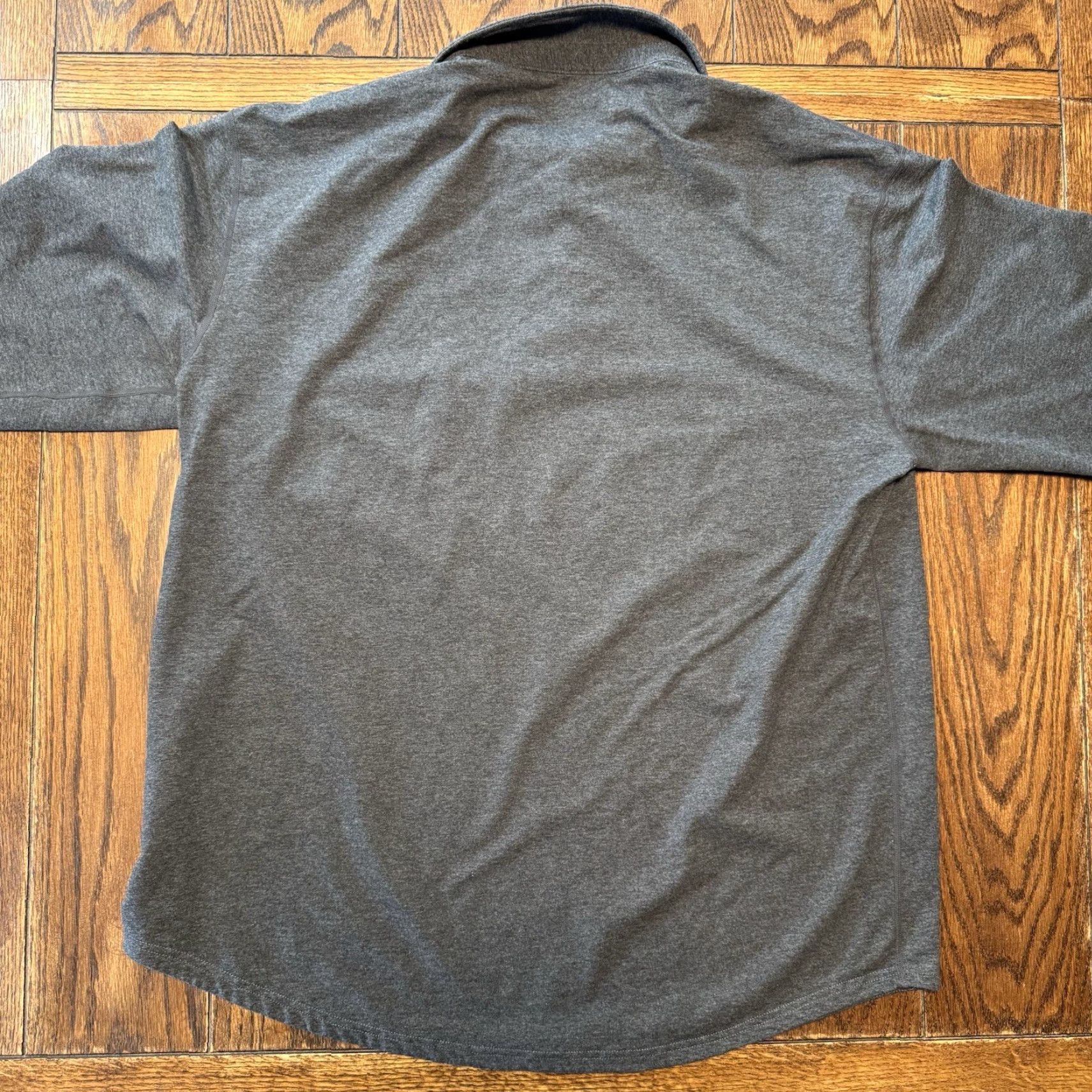 Vintage BYLT Lux Long Sleeve Performance Polo Shirt MEN 2XL Gray Cotton Stretch Polo Mens Golf All Seasons Breathable Classic Modern Designer Sports Size US XXL / EU 58 / 5 - 6 Thumbnail