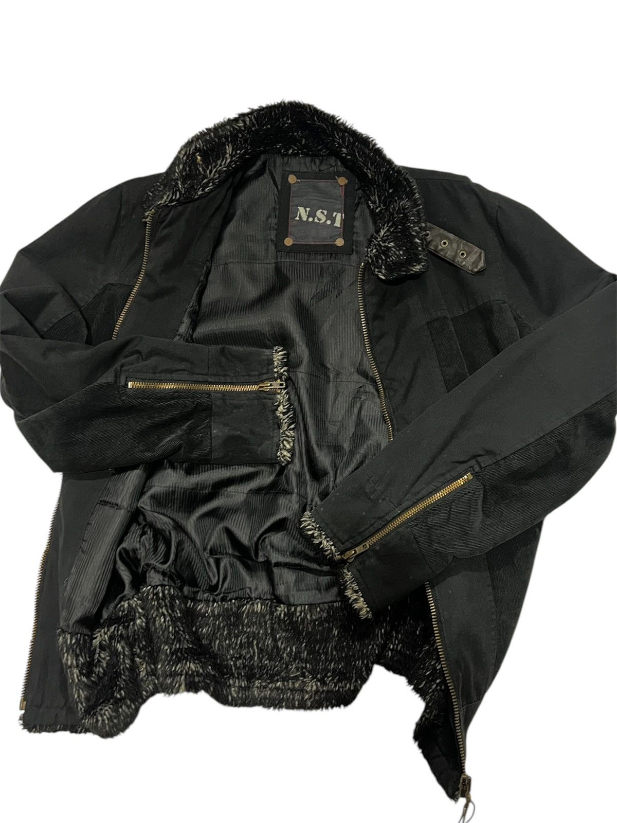 Japanese Brand NST Crazy Fur Corduroy Bondage Rider Jacket Size US L / EU 52-54 / 3 - 3 Thumbnail