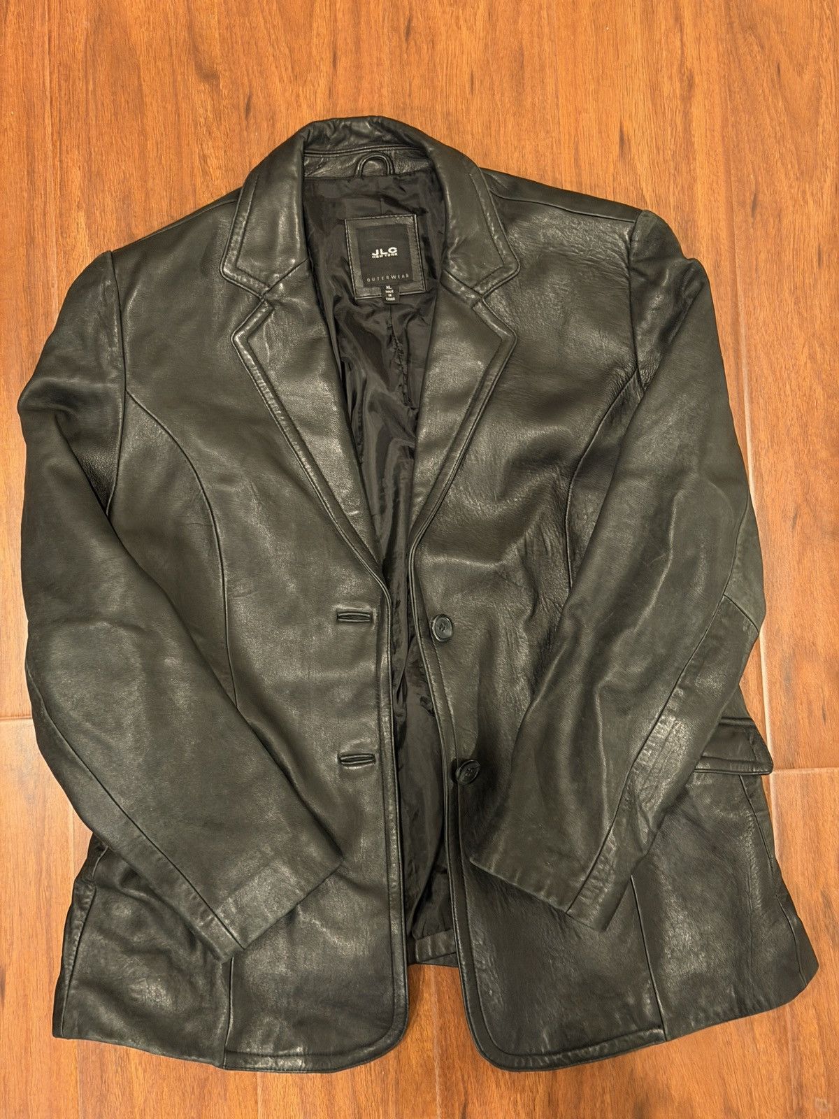 Vintage JCL Black Leather Blazer Size XL / US 12-14 / IT 48-50 - 1 Thumbnail