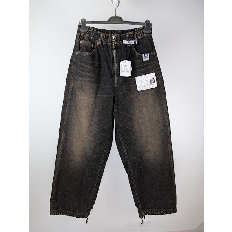 Maison MIHARA YASUHIRO o1rshd1 Amateur Sewn Wide Denim Jeans in Black Size US 32 / EU 48 - 1 Thumbnail