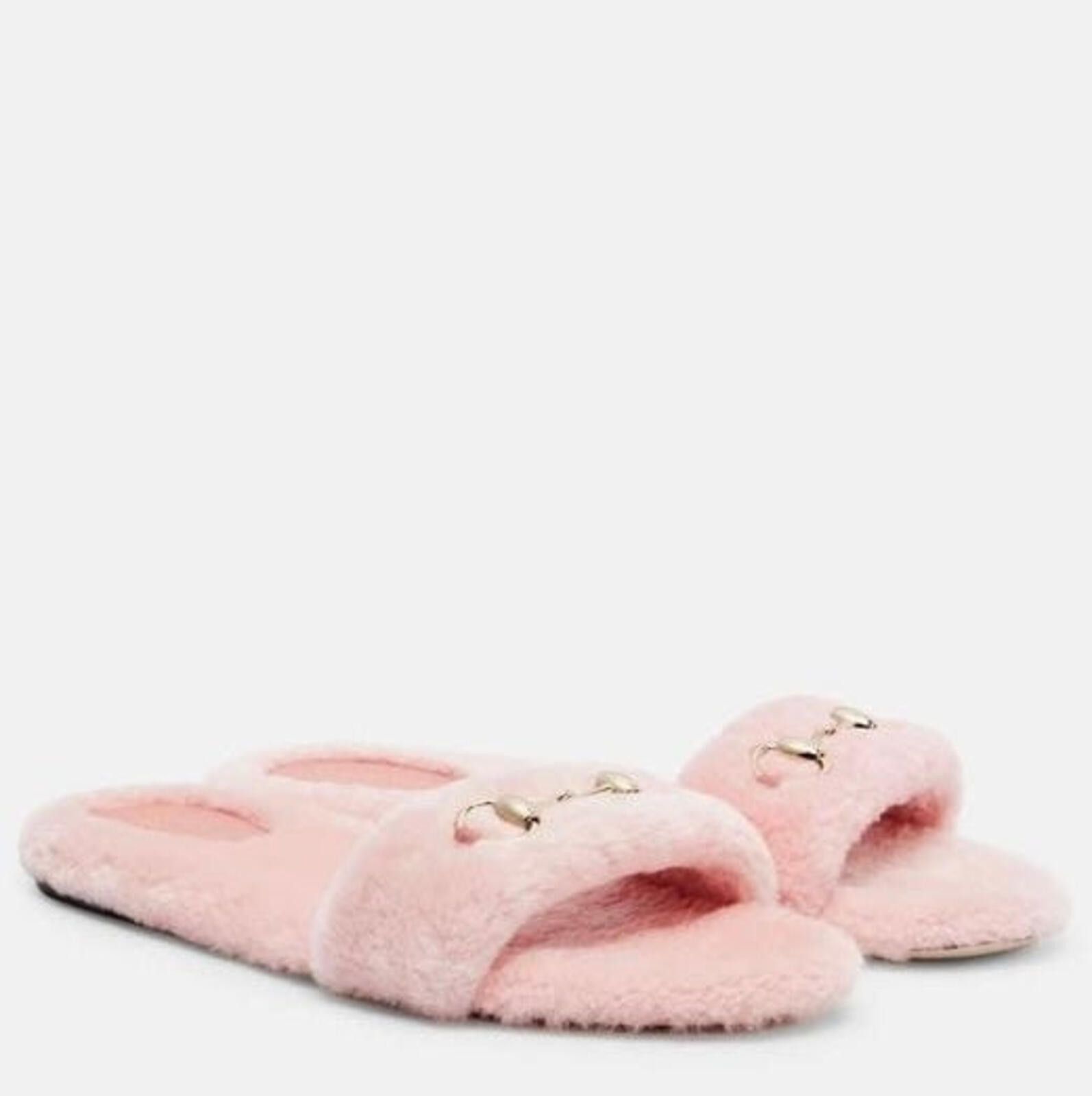 Gucci Gucci Horsebit Wool Slide Sandal Size ONE SIZE - 3 Thumbnail