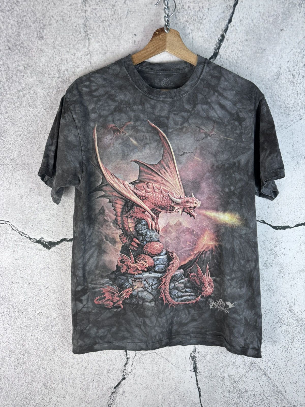 Japanese Brand Rare Vintage T-Shirt Tattoo Dragon Y2k affliction style rave Size US M / EU 48-50 / 2 - 1 Thumbnail