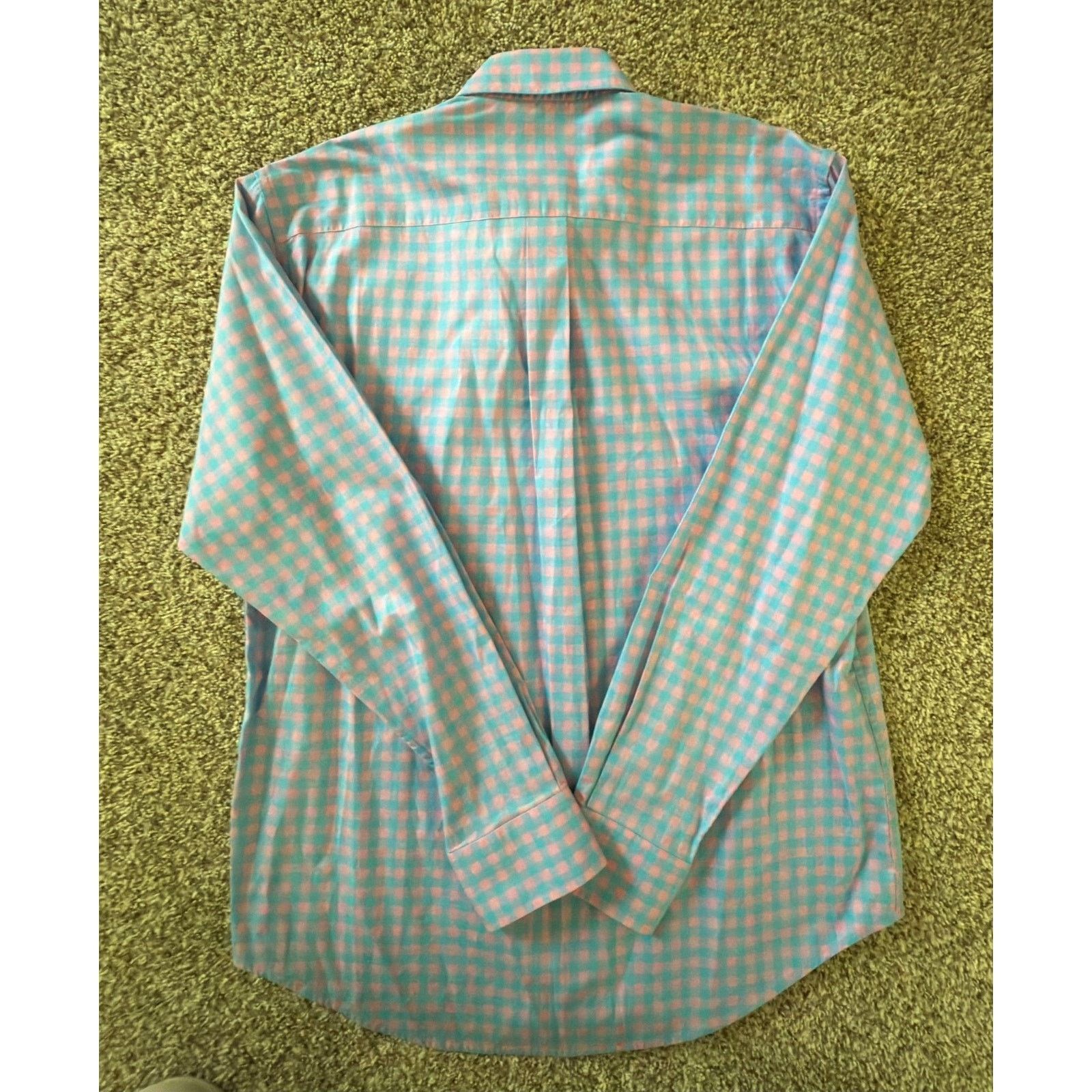 Peter Millar Peter Millar Men's Large Blue & Pink Checkered 100% Cotton Size US L / EU 52-54 / 3 - 2 Thumbnail