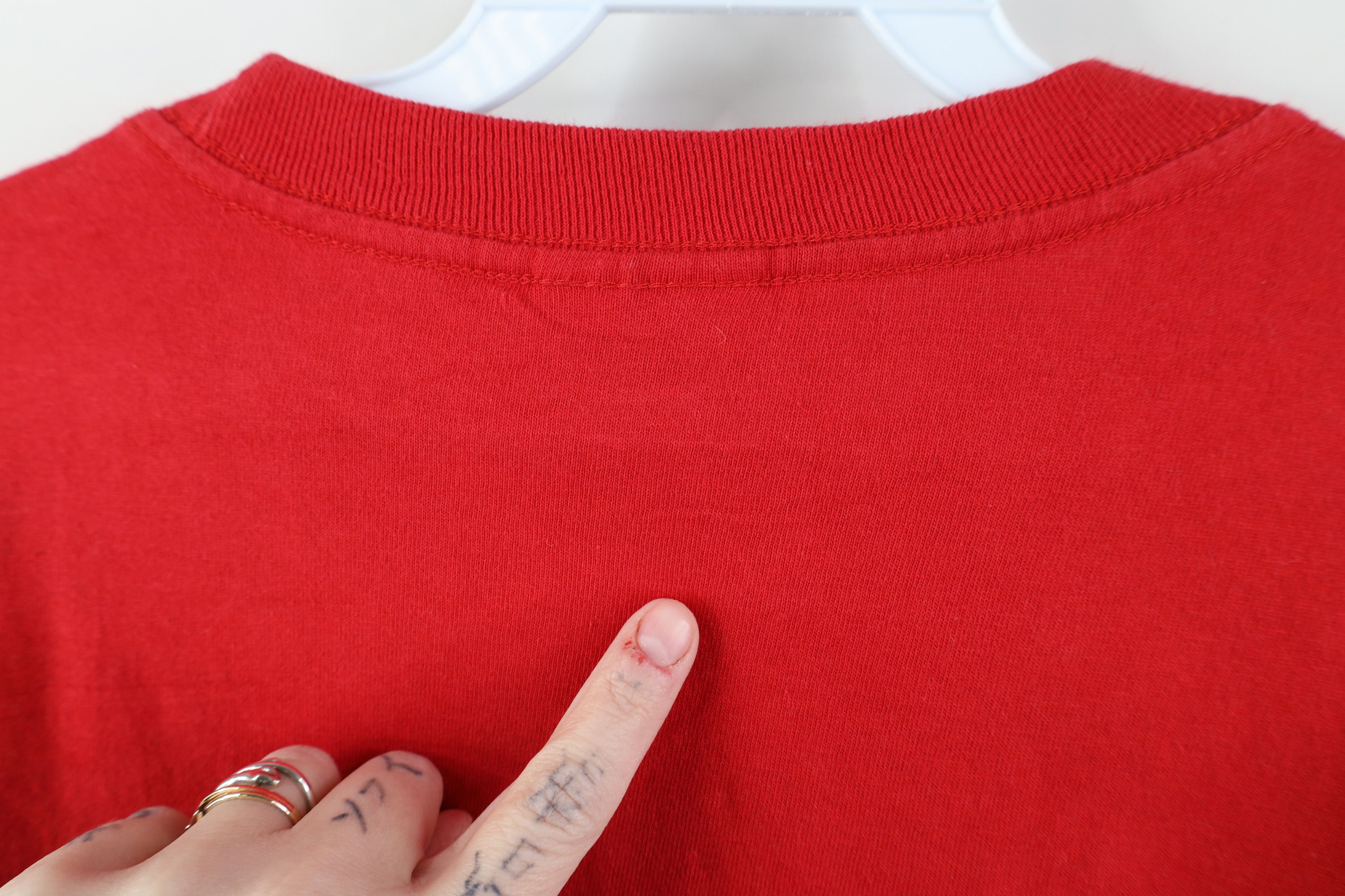 Adidas Vintage Y2K Adidas Logo Long Sleeve T-Shirt Red Cotton Size US XL / EU 56 / 4 - 10 Thumbnail