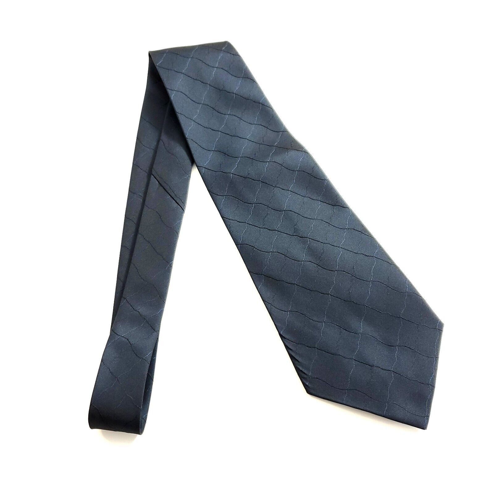 Designer Zijinghua Gray Blue Woven Geometric Short Wide Silk Tie Size ONE SIZE - 5 Thumbnail