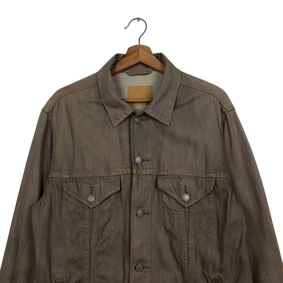 Japanese Brand 📌Vintage Chore Denim Biker Jacket Uniqlo Issey Miyake Size US L / EU 52-54 / 3 - 3 Thumbnail