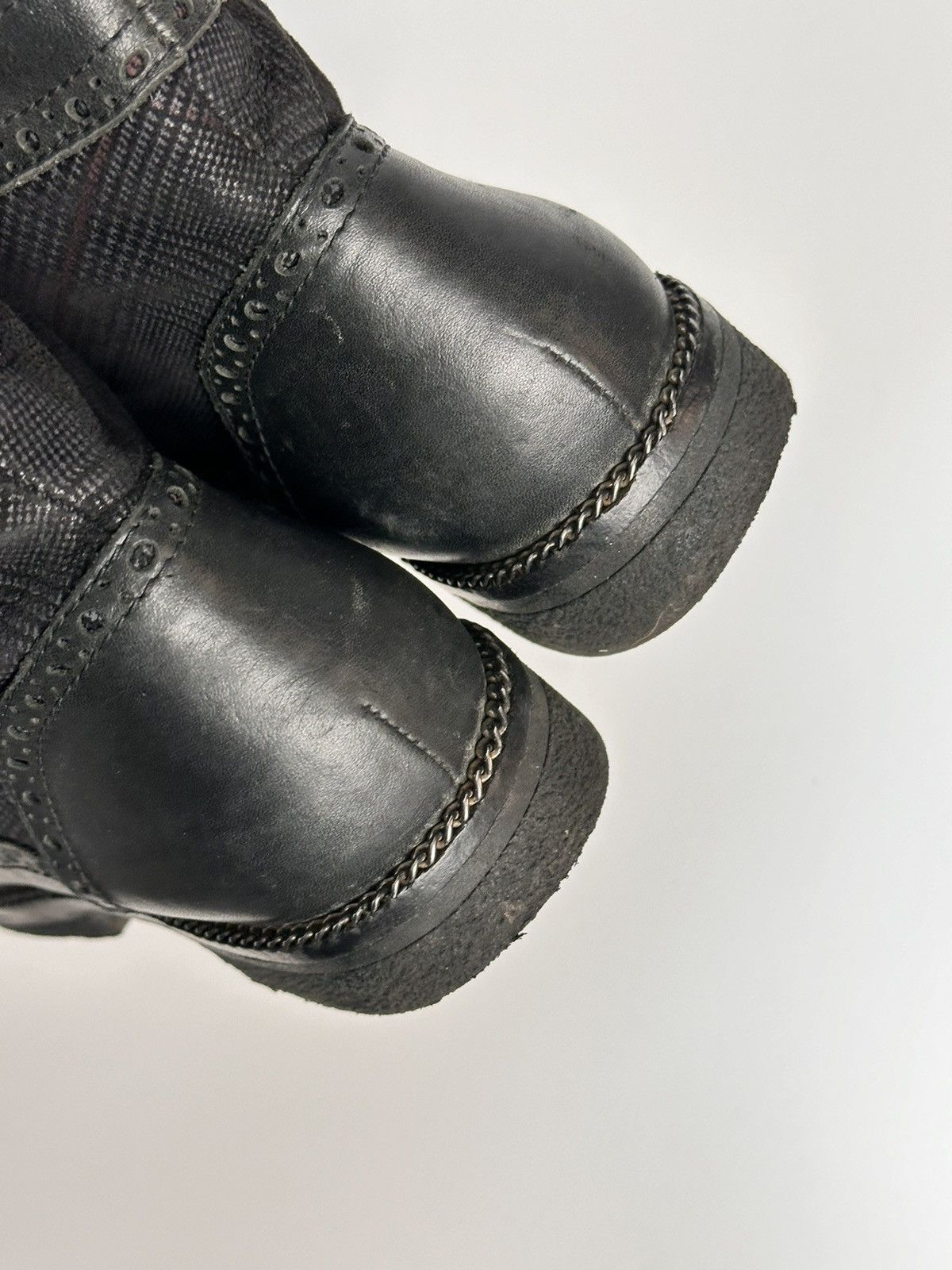 A.S.98 Rare Leather Boots patchwork Guidi avantgarde Japan Rick GOA Size US 8 / IT 38 - 11 Thumbnail