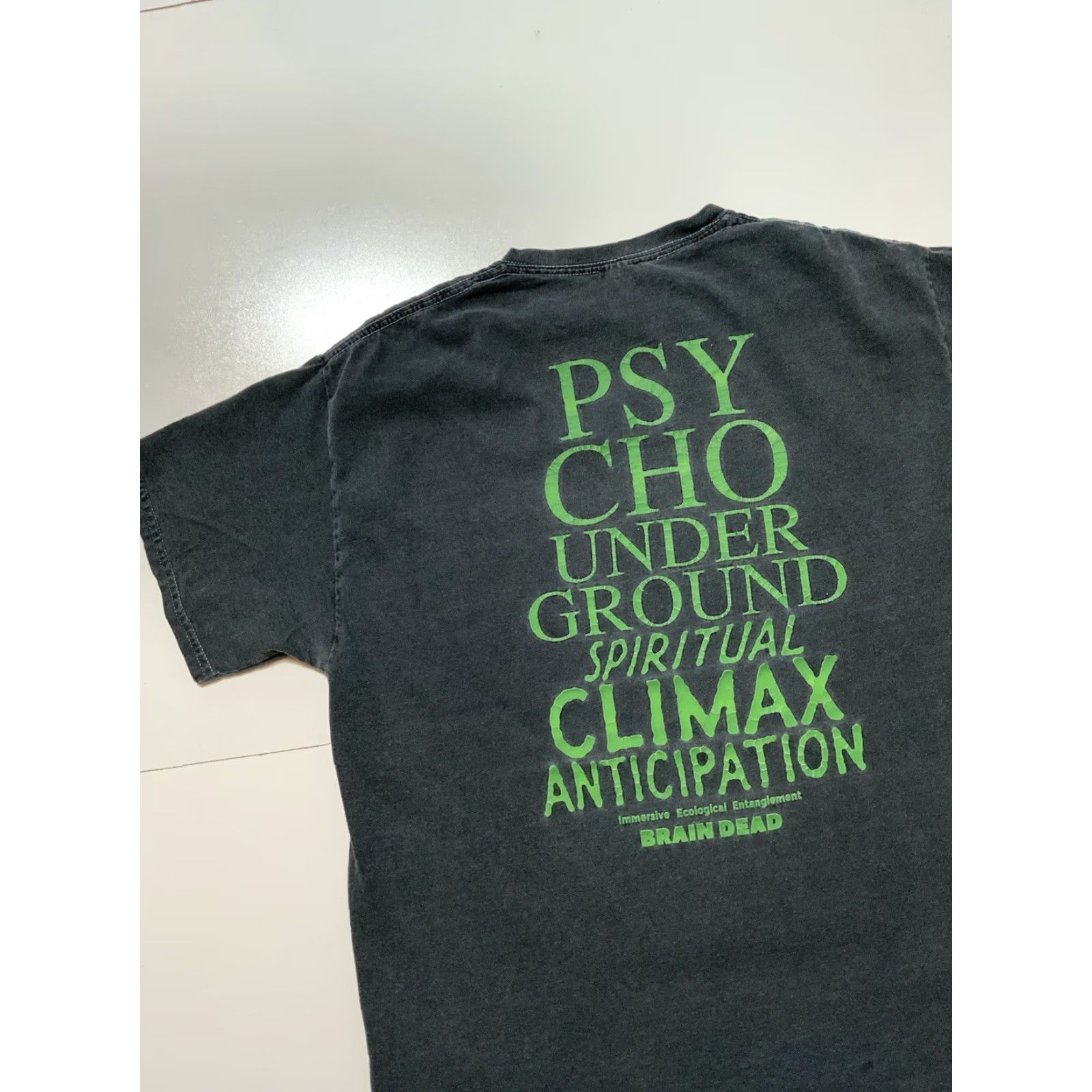 Brain Dead VINTAGE Brain Dead Media Works Psycho Underground Spiritual Climax S/S Crew T-Shirt Sz.M Mens Gray Medium Crew Neck Shirt Size US M / EU 48-50 / 2 - 5 Thumbnail