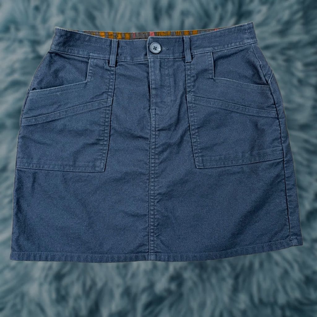 Prana Prana Kara Indigo Blue Denim Utility Mini Skirt Size 4 Regular Women Denim Skirt Pocket Stretch Lined Button Zip Old? Size 27" / US 4 / IT 40 - 1 Thumbnail