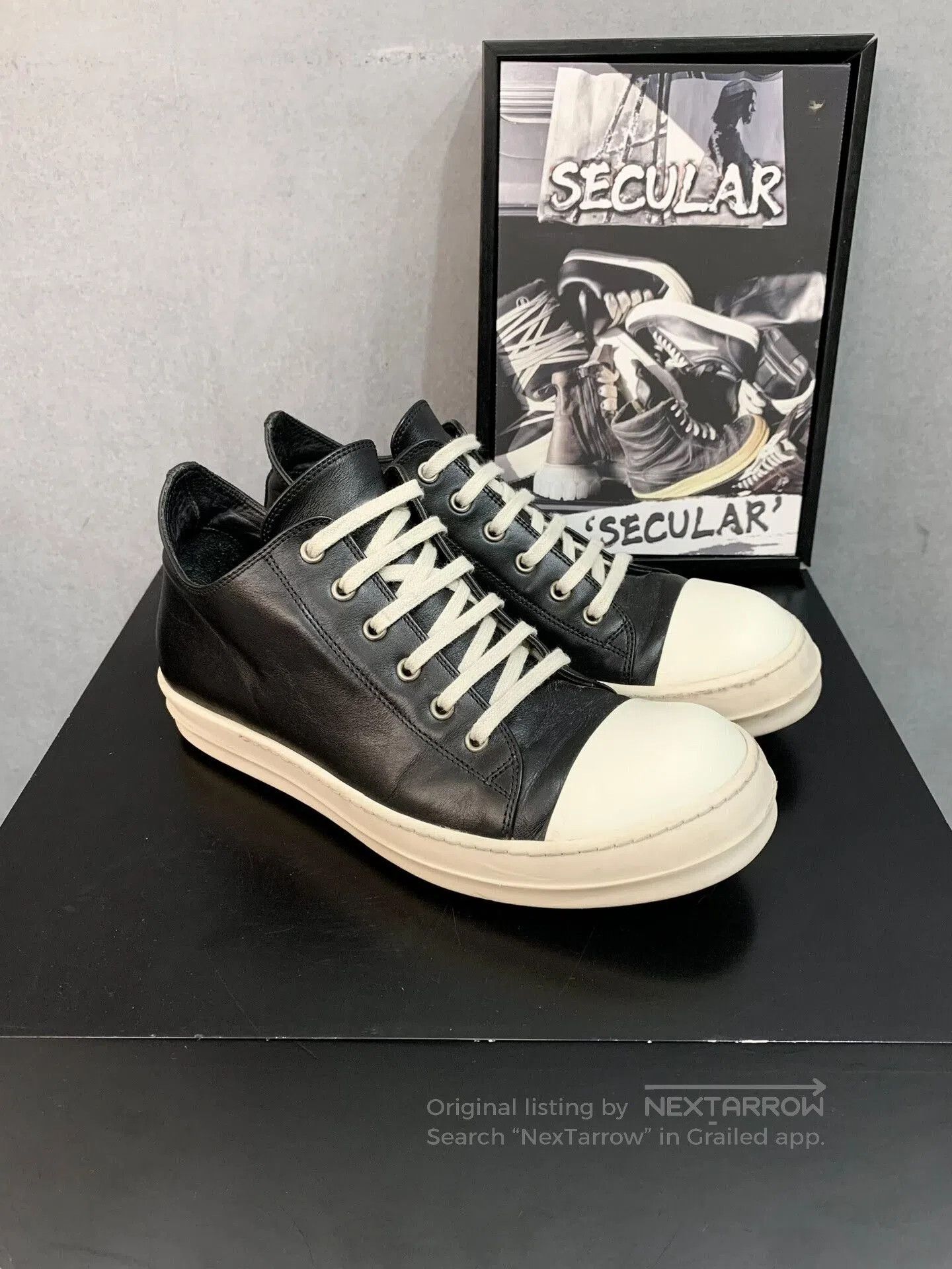 Rick Owens Rick Owens Leather Low. Size US 8.5 / EU 41-42 - 4 Thumbnail