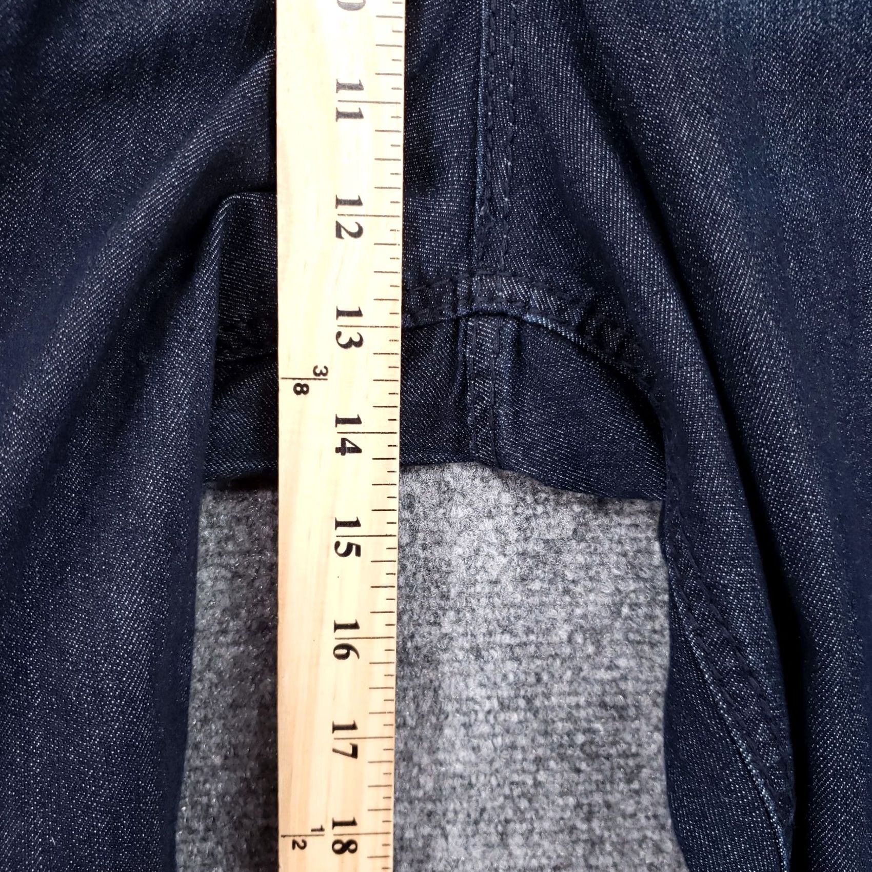 Vintage Source Of Wisdom Jeans Womens Plus Size 26 Blue Boot Cut High Rise Dark Wash Stretch Size 26" / US 2 / IT 38 - 6 Thumbnail
