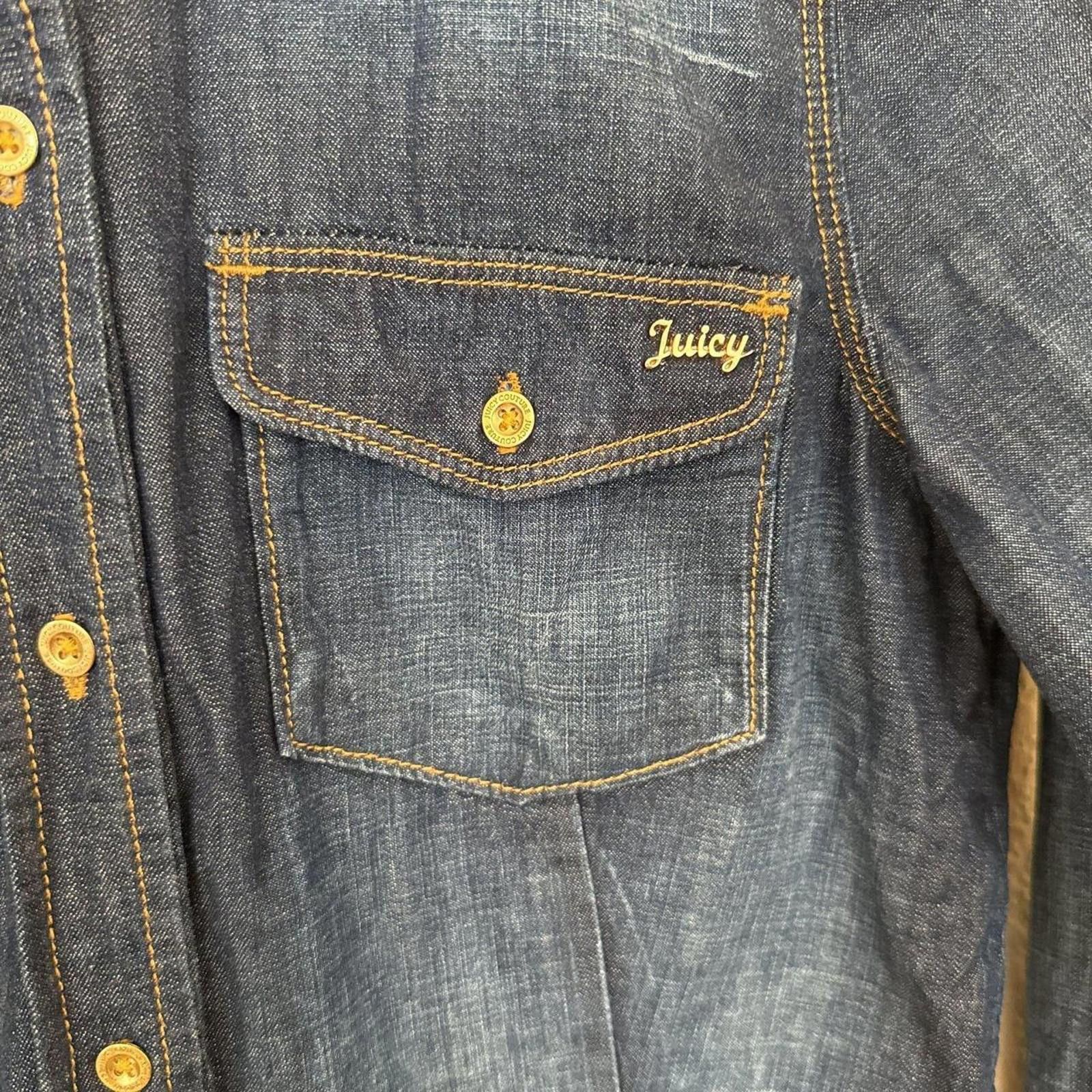 Juicy Couture Jeans Juicy Couture Y2K Western Denim Shirt Women’s S Blue Size S / US 4 / IT 40 - 2 Thumbnail