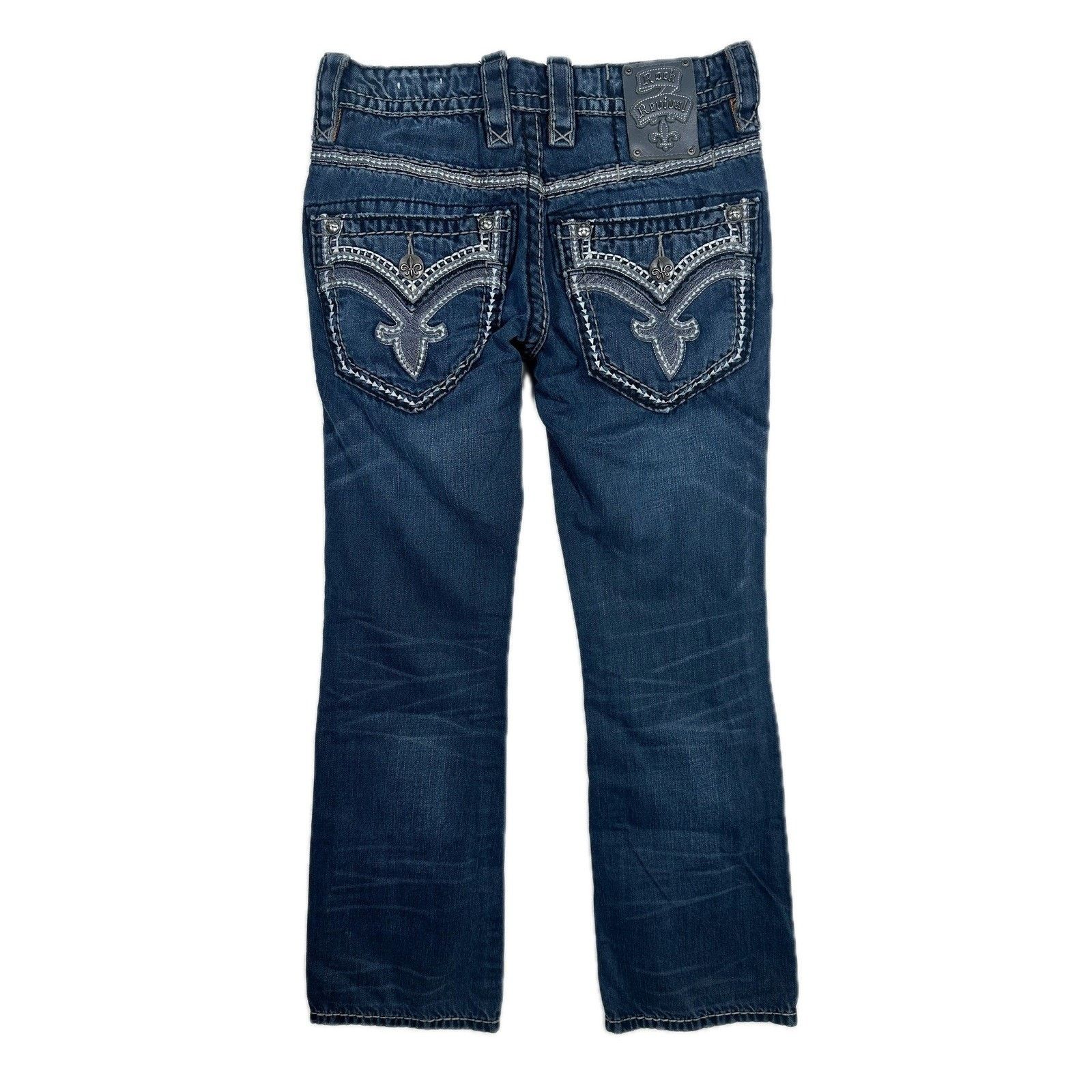Rock Revival Rock Revival Womens Jeans Bootcut Embellished Denim Size 28 Size 28" / US 6 / IT 42 - 2 Thumbnail
