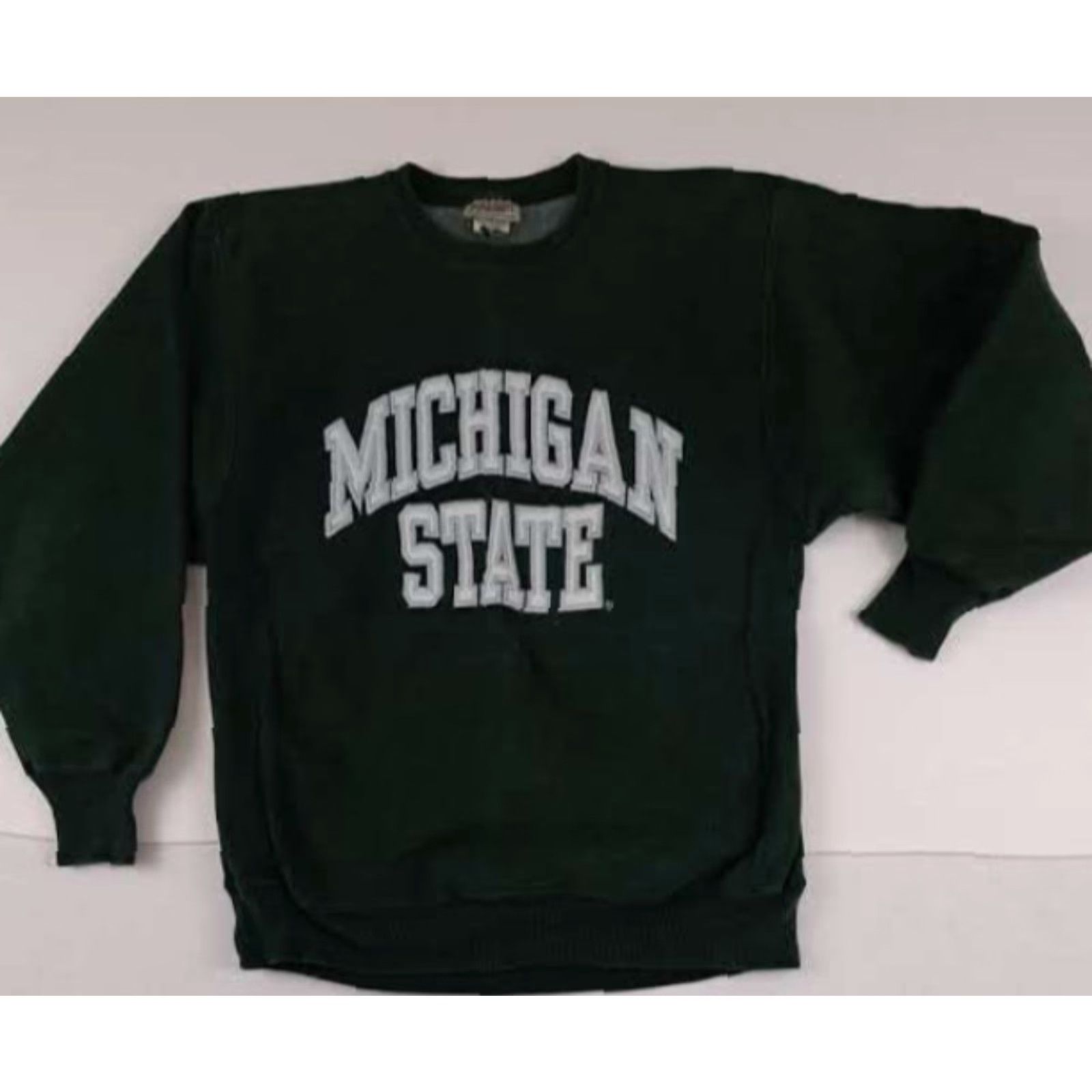 Vintage VINTAGE Michigan State Basketball Reverse Weave Sweatshirt Steve & Barry Unisex Adults M Green Sweatshirt College 90s Mens/Womens Size US M / EU 48-50 / 2 - 2 Thumbnail