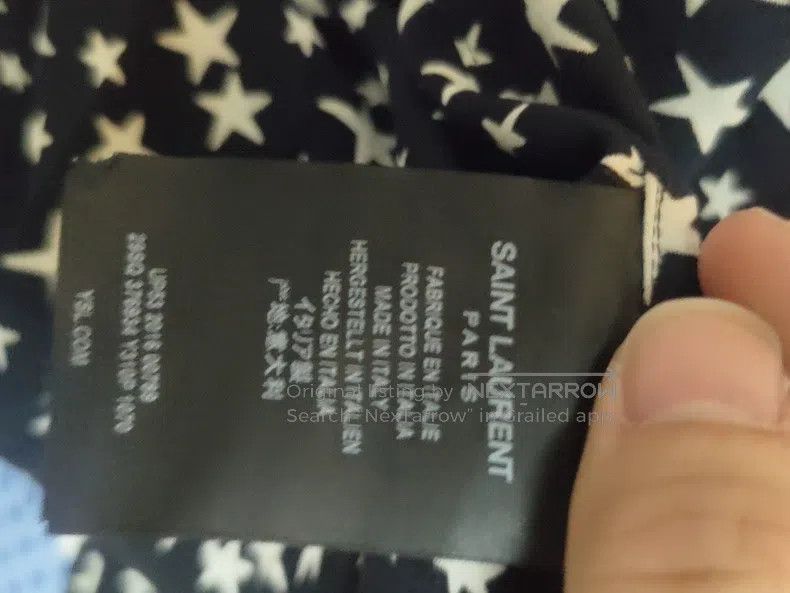 Saint Laurent Paris Saint Laurent Paris Classic Black Star Pattern Shirt i Size US XS / EU 42 / 0 - 3 Thumbnail