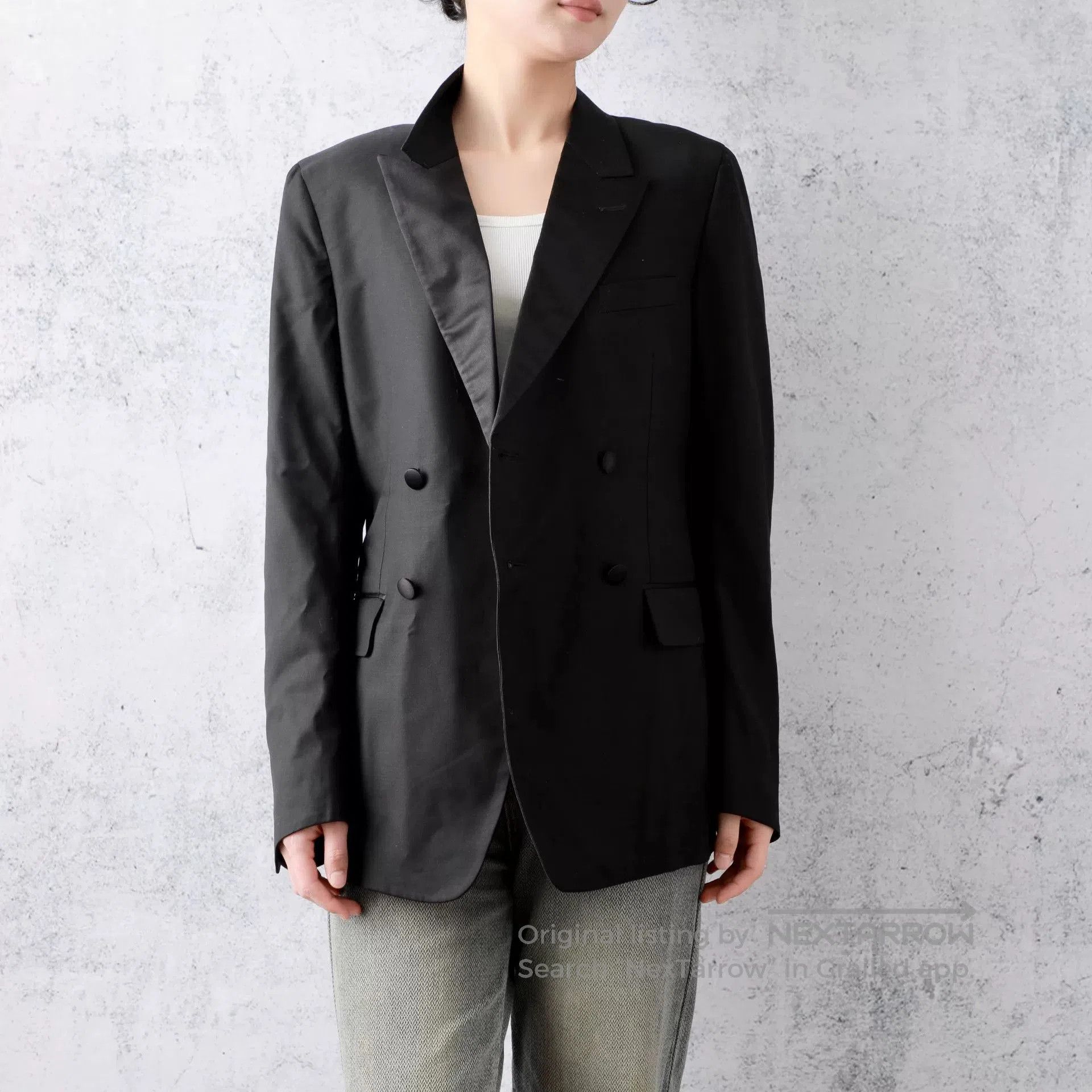 Yves Saint Laurent YSL Black Lapel Double. Size US S / EU 44-46 / 1 - 1 Thumbnail