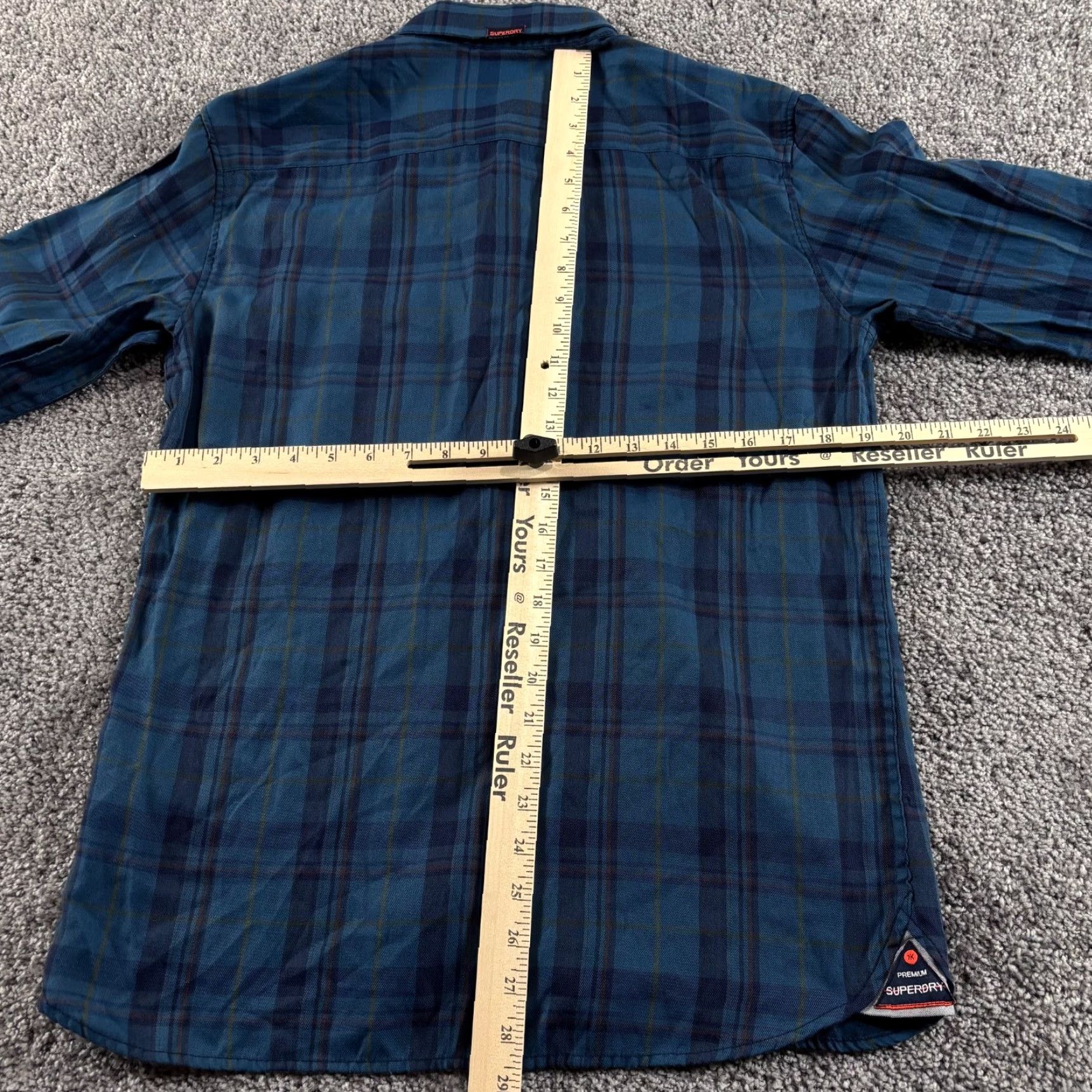 Superdry VINTAGE Superdry Shirt Mens L Blue Plaid Flannel Button Down Lumberjack Size US L / EU 52-54 / 3 - 6 Thumbnail