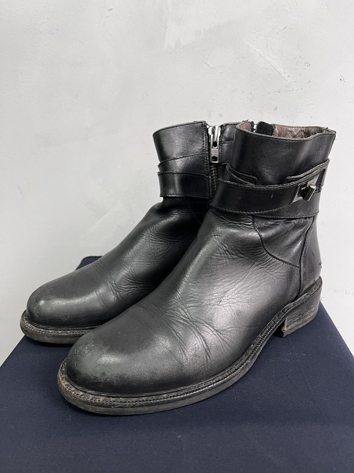 Vintage Leather Black Boots Zip Vintage Guidi Rick Owens Style Size US 7.5 / EU 40-41 - 7 Thumbnail