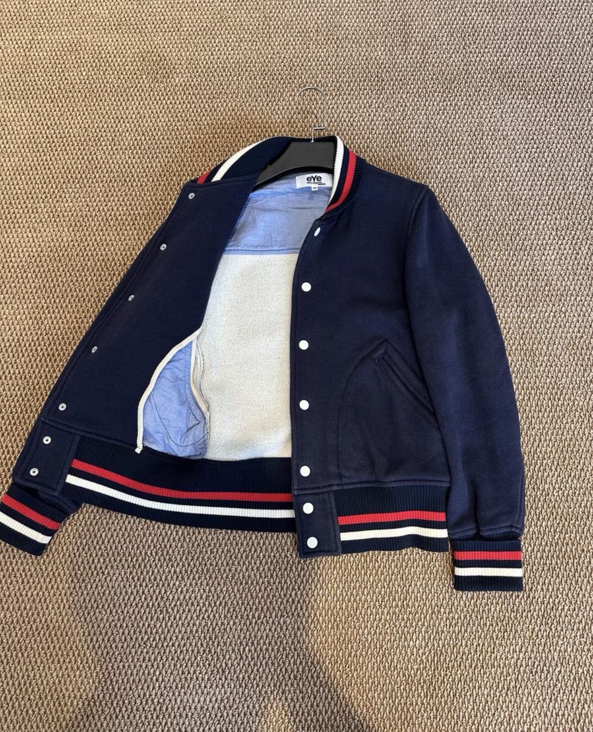 Comme des Garcons Comme des Garçons Eye Navy Varsity Jacket K23 Size US XS / EU 42 / 0 - 4 Thumbnail