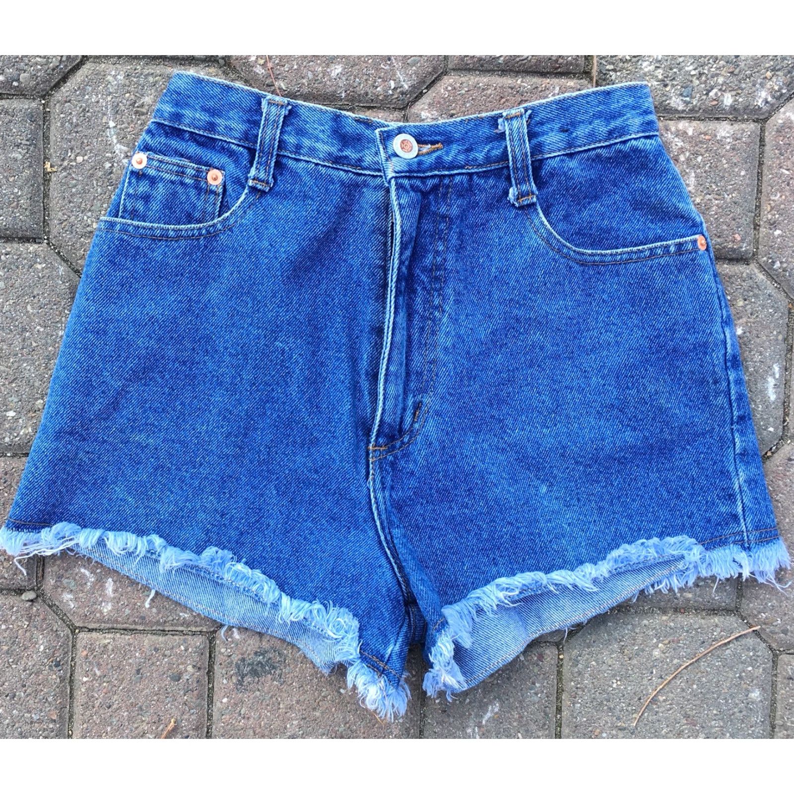 Vintage VINTAGE Steel Jeans High Waist Denim Shorts 7 25 in USA 80s 90s Jorts Blue Denim Grunge Womens Size 28" / US 6 / IT 42 - 5 Thumbnail