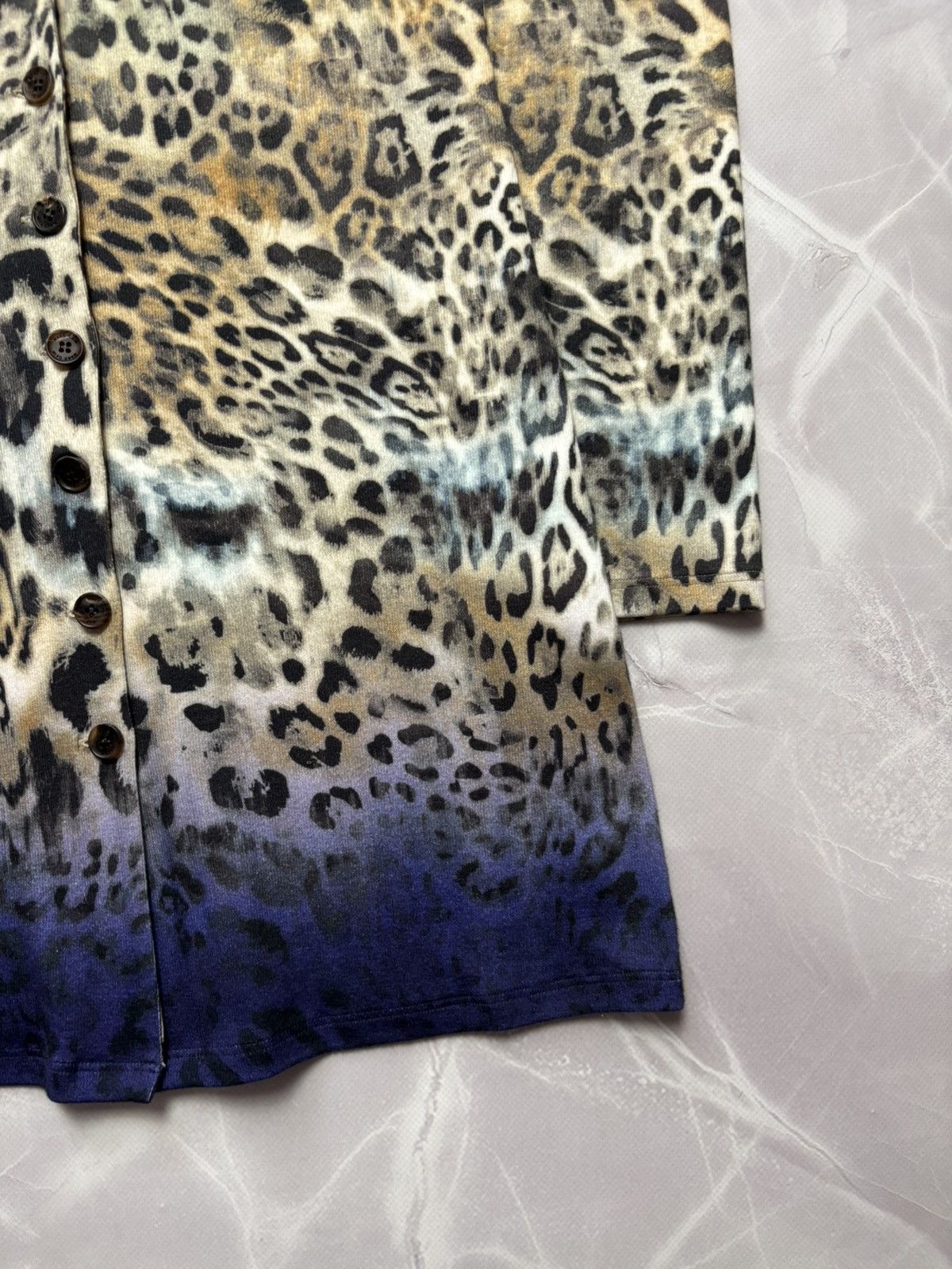 Other Marc Cain Leopard Animal Print Longline Knit Cardigan Button Size S / US 4 / IT 40 - 5 Thumbnail
