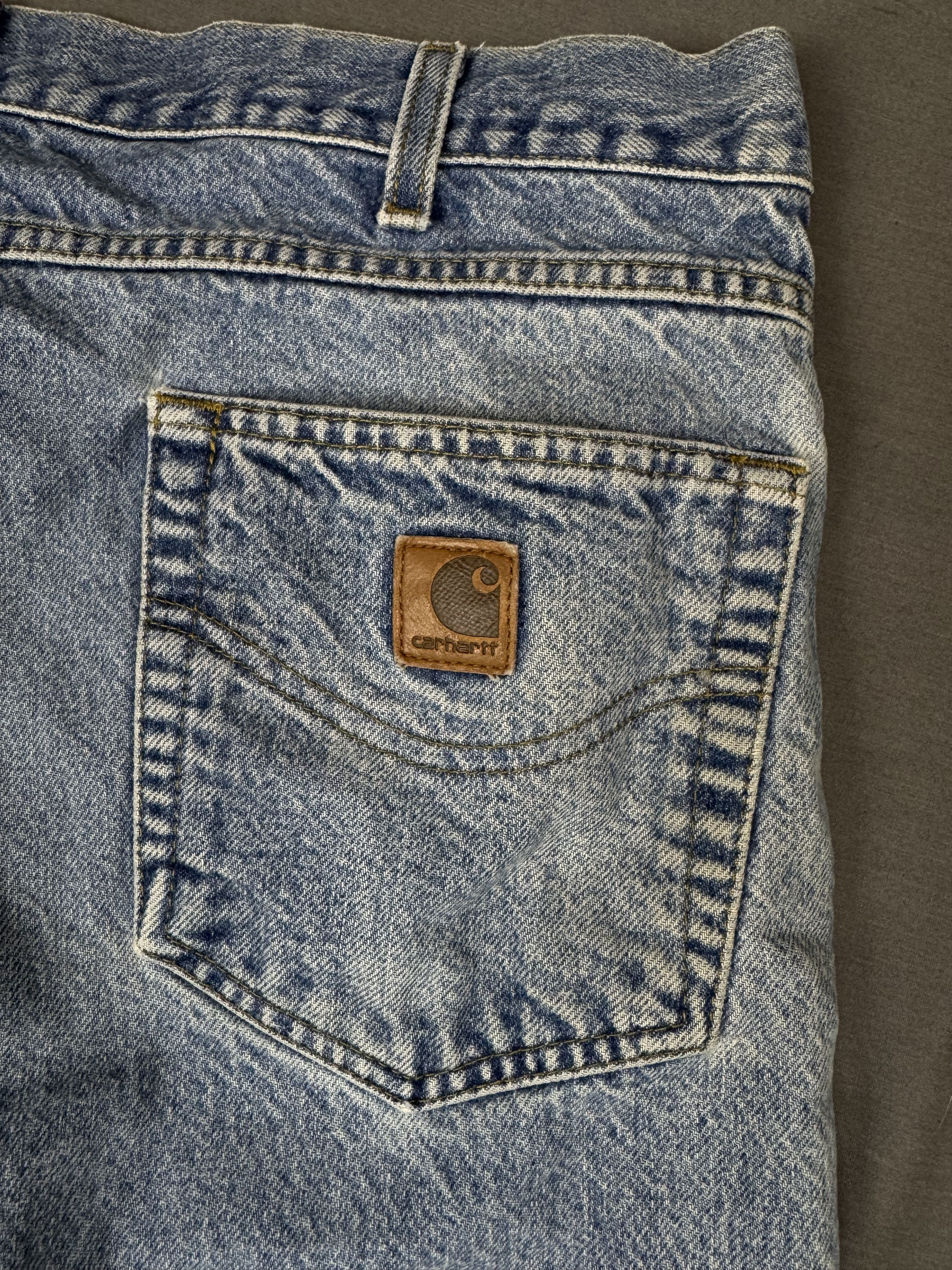 Carhartt Vintage Carhartt Jeans 36x28 Relaxed Fit Denim Distressed Size US 36 / EU 52 - 2 Thumbnail