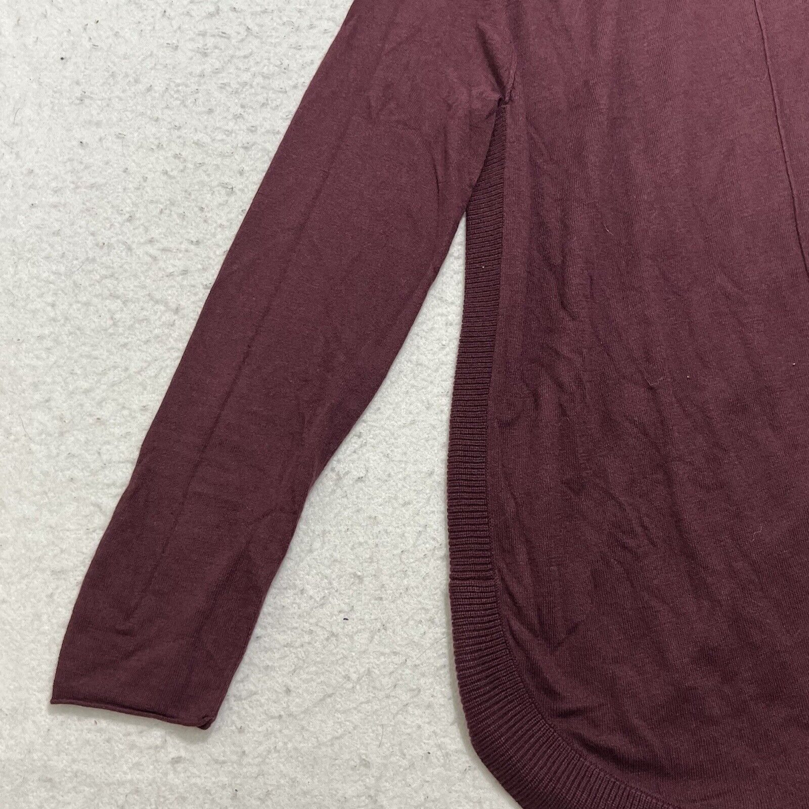 Nordstrom Caslon Women's Small Wool Blend Maroon Turtleneck Sweater Size S / US 4 / IT 40 - 4 Thumbnail