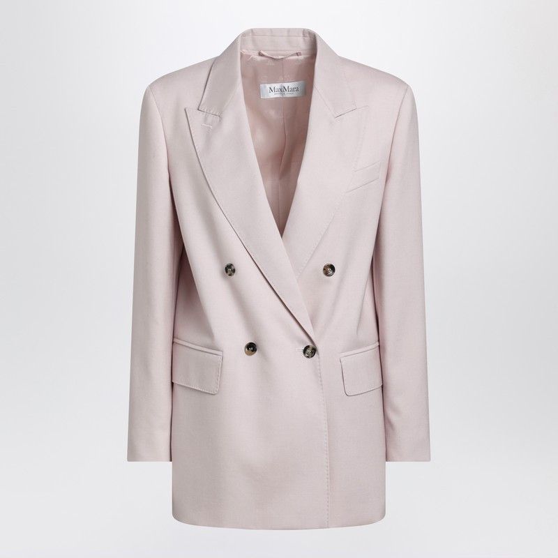 Max Mara Max Mara Dusty Beige Double-Breasted Wool-Blend Jacket Size XS / US 0-2 / IT 36-38 - 1 Thumbnail