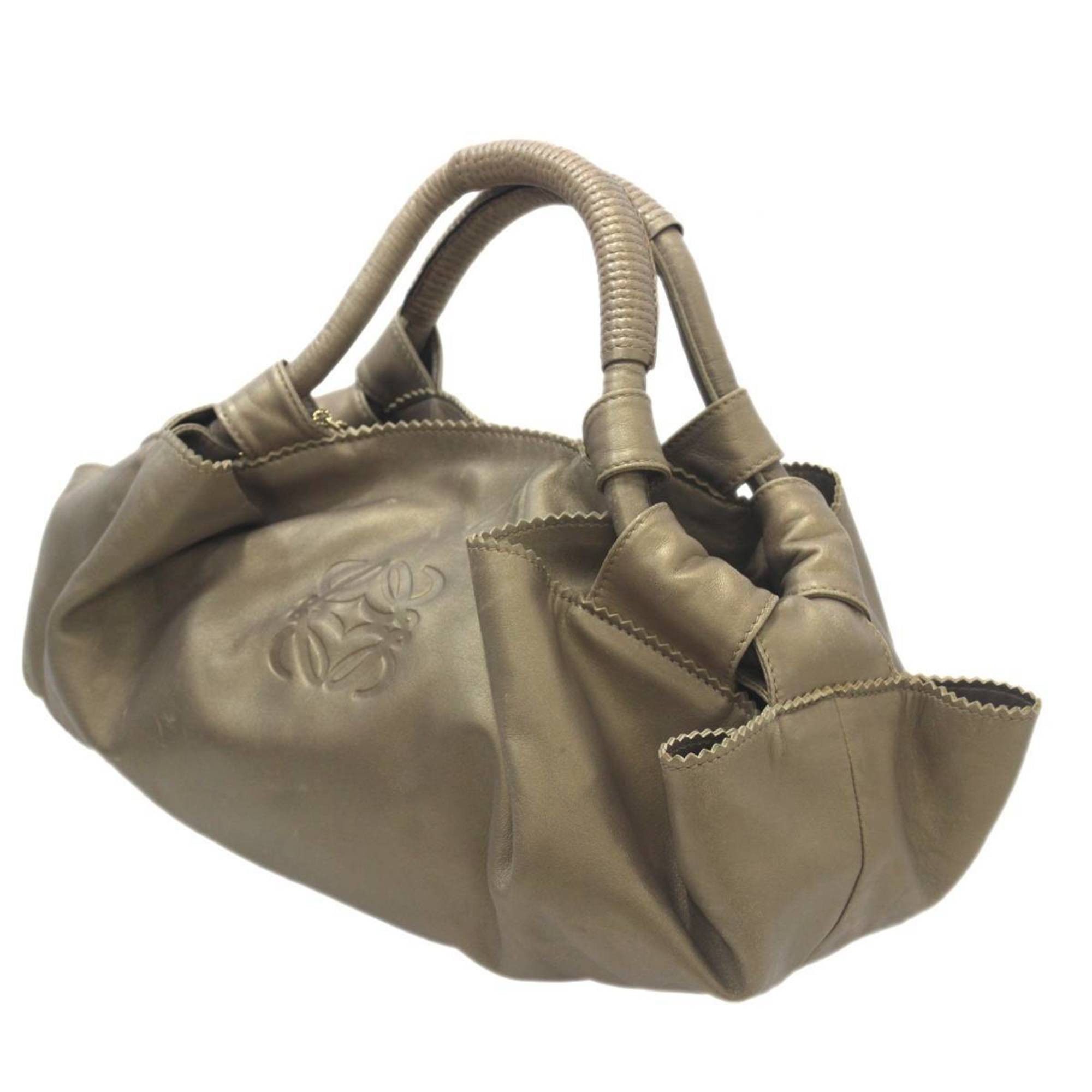 Loewe LOEWE Nappa Isle Handbag Anagram Gold Leather Size ONE SIZE - 1 Thumbnail