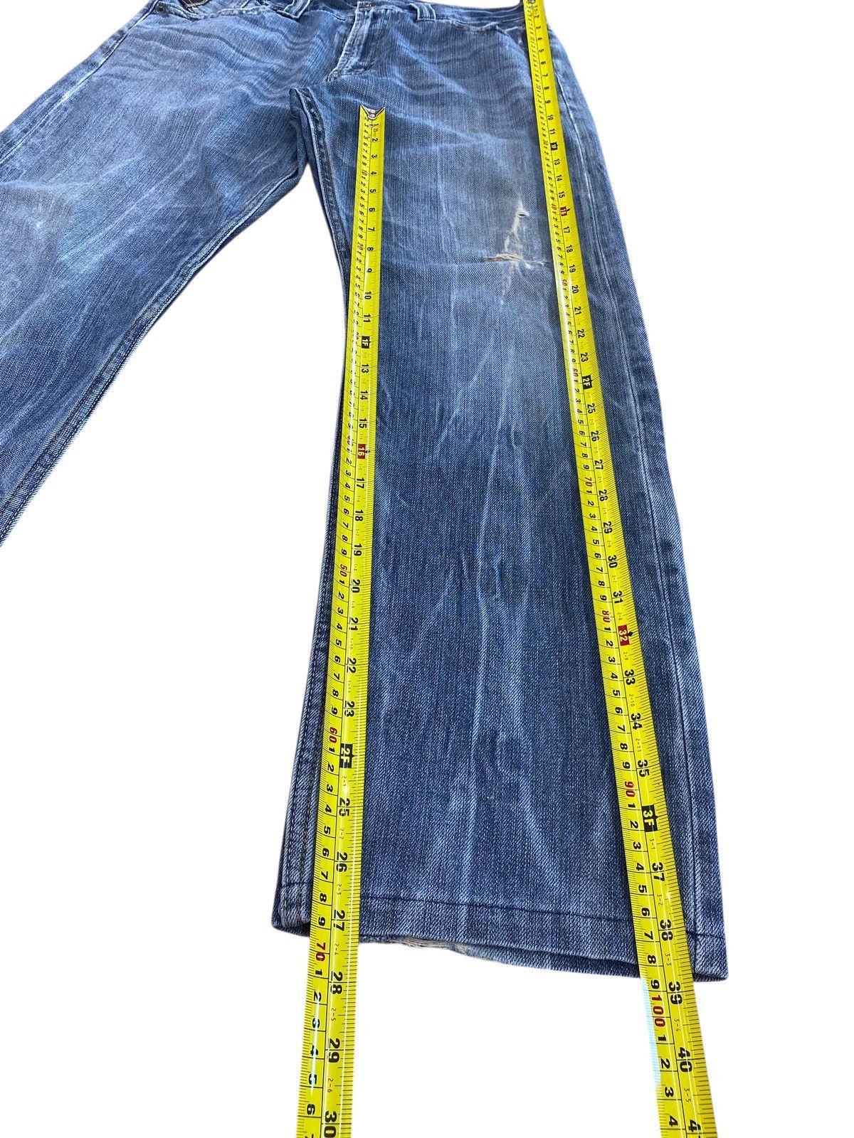 Japanese Brand Real Jeans Thunder Wash Style Ripped Jeans Size US 30 / EU 46 - 8 Thumbnail