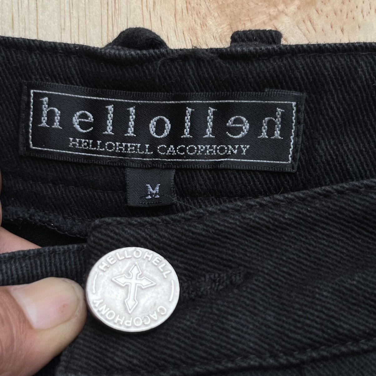 Punk and Yo HELLO HELL MAD PUNK BONDAGE STRETCH DENIM Y2K Size US 31 - 5 Thumbnail