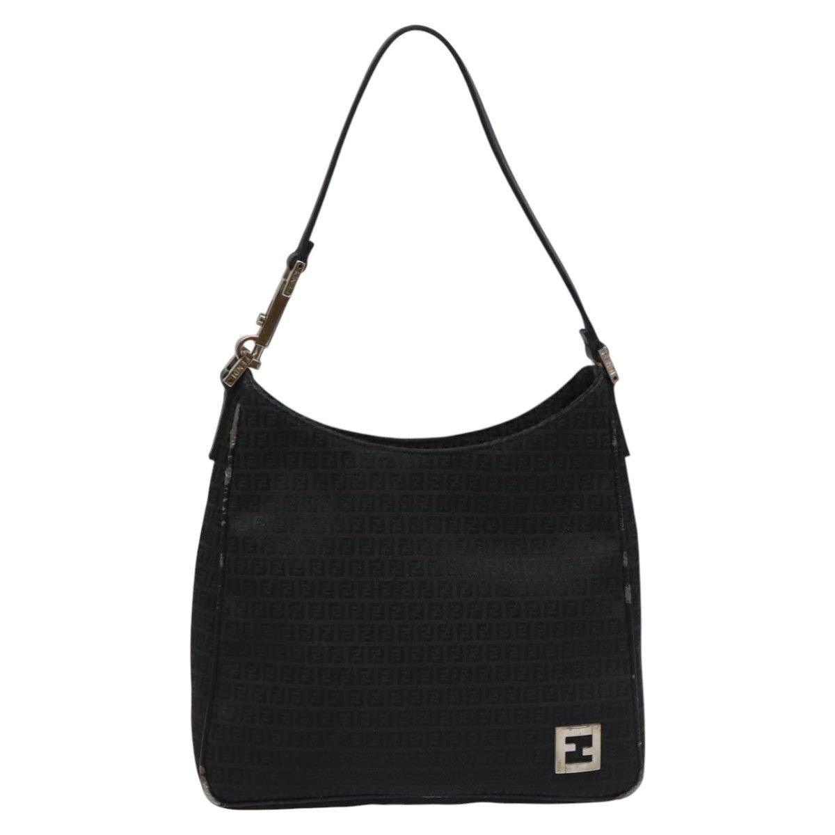 Fendi FENDI Zucchino Canvas Shoulder Bag Black Size ONE SIZE - 2 Thumbnail