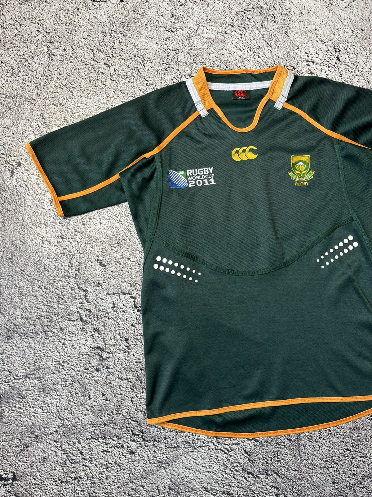 Canterbury of New Zealand Canterbury South Africa Rugby Jersey 2011 World Cup Shirt XL Size US XL / EU 56 / 4 - 3 Thumbnail