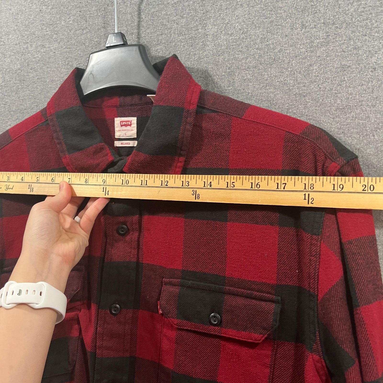 Other Levis Shirt Mens Button Up Red Buffalo Plaid Casual Size US L / EU 52-54 / 3 - 6 Thumbnail